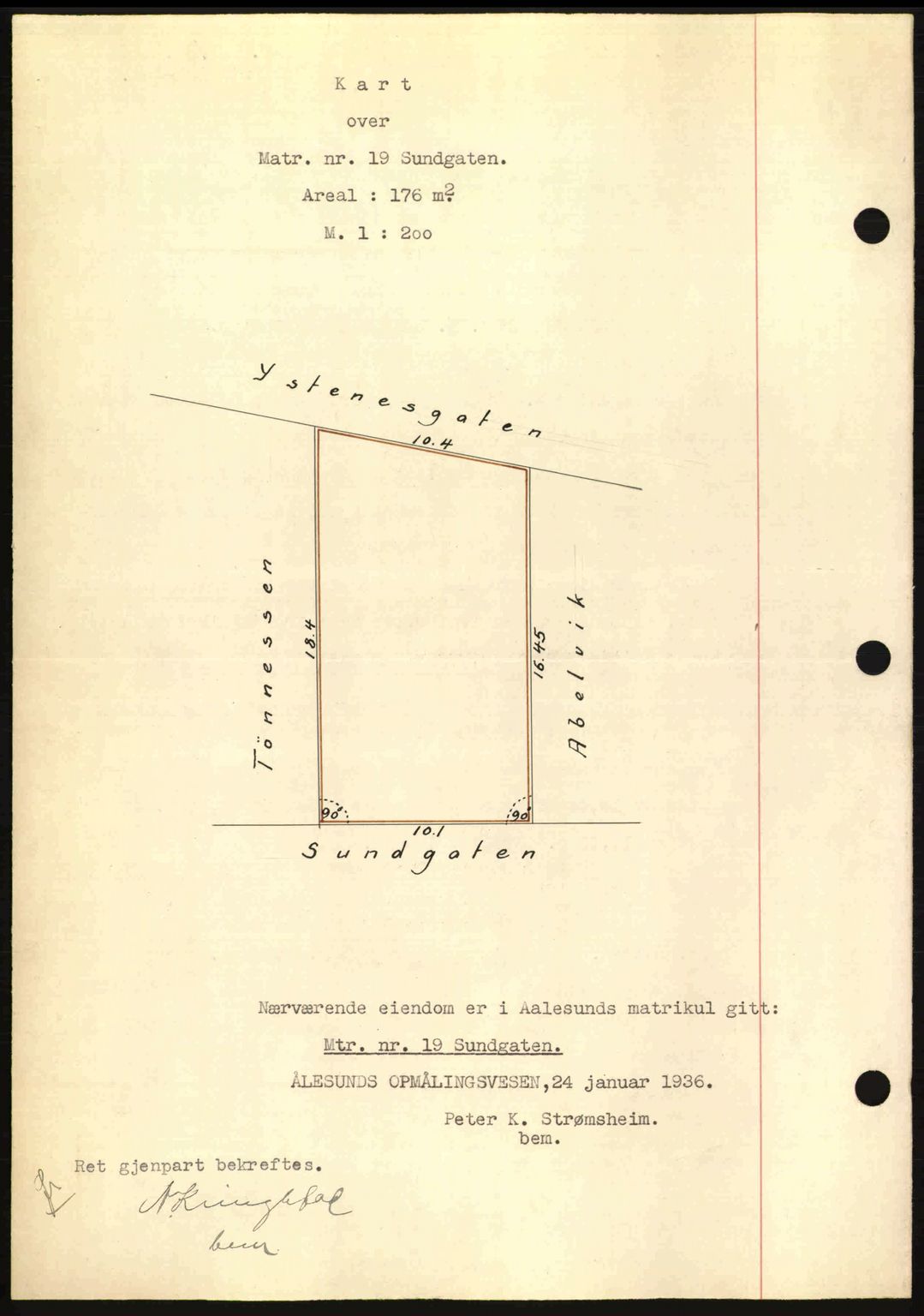 Ålesund byfogd, AV/SAT-A-4384: Mortgage book no. 34 I, 1936-1938, Diary no: : 128/1936