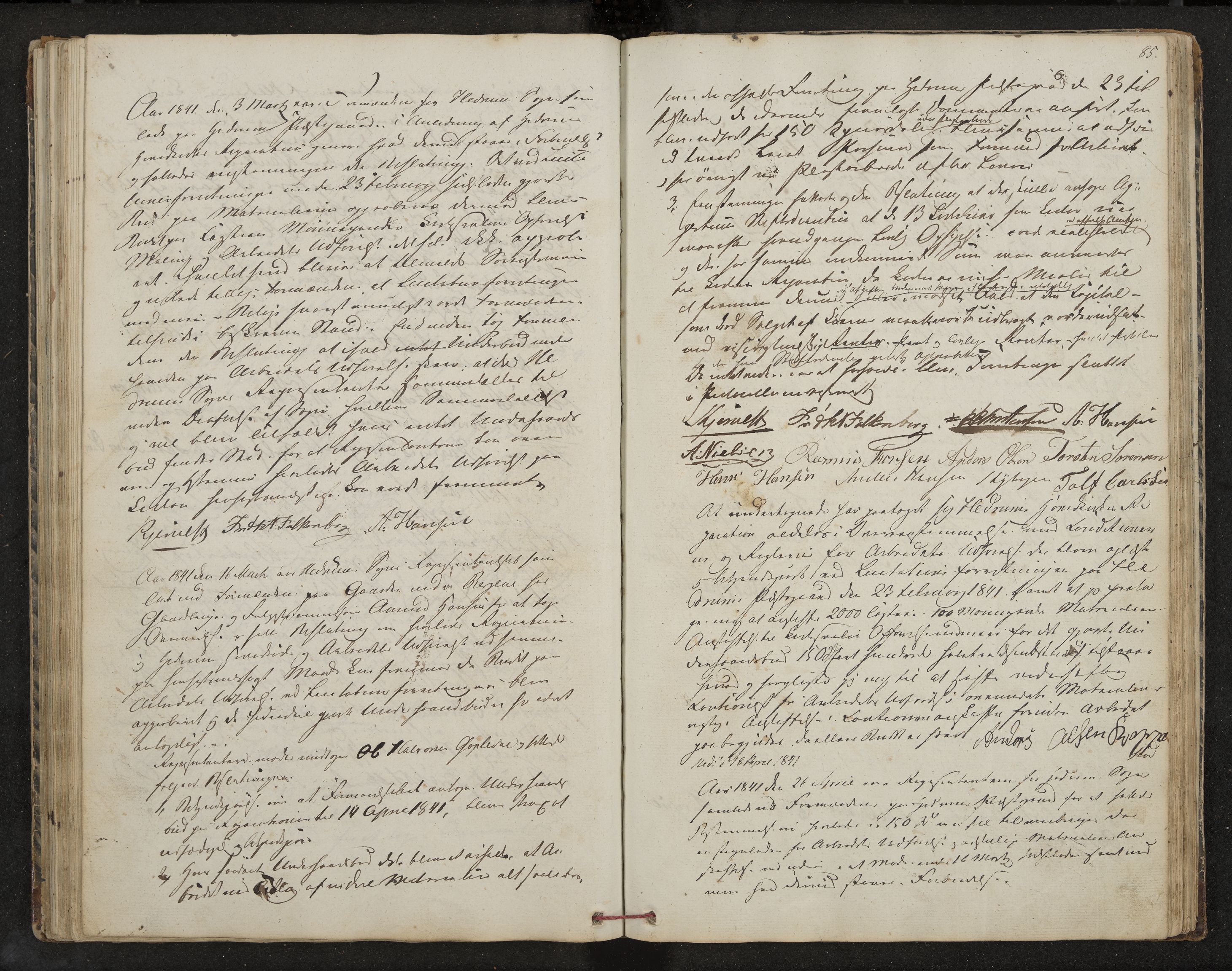 Hedrum formannskap og sentraladministrasjon, IKAK/0727021/A/Aa/L0001: Møtebok med register, 1837-1853, p. 85