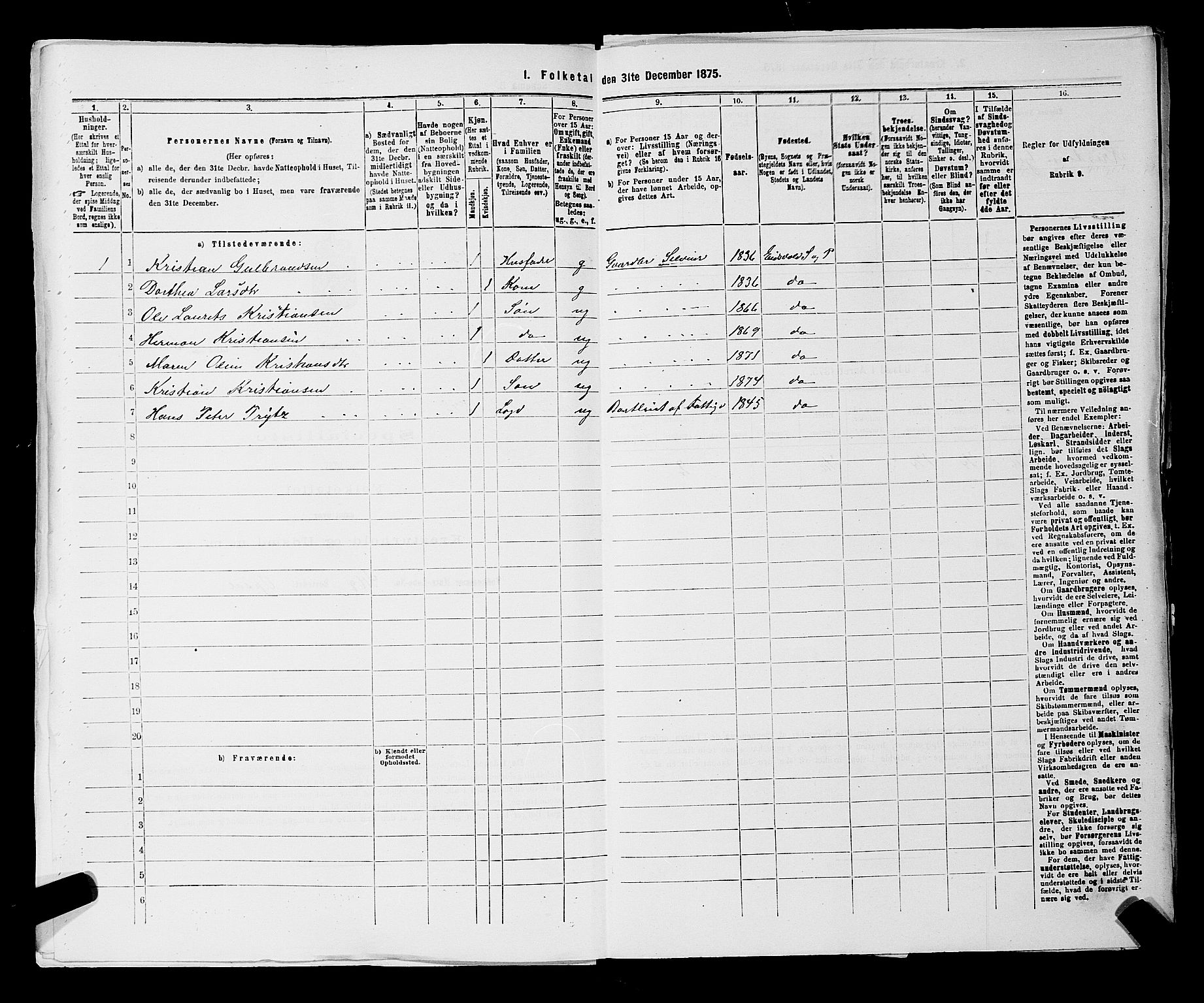 RA, 1875 census for 0237P Eidsvoll, 1875, p. 1197