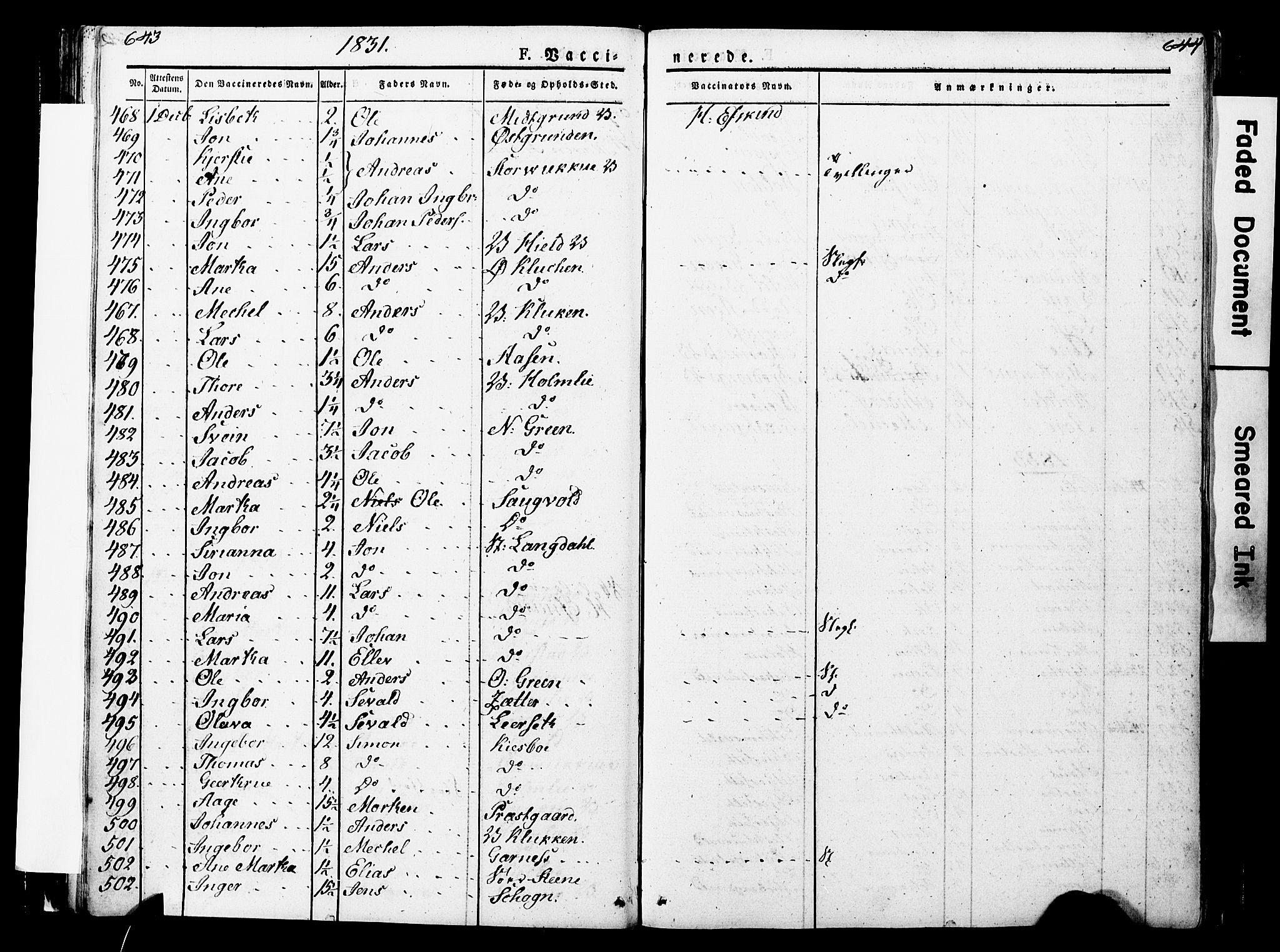 Ministerialprotokoller, klokkerbøker og fødselsregistre - Nord-Trøndelag, SAT/A-1458/723/L0243: Parish register (official) no. 723A12, 1822-1851, p. 643-644