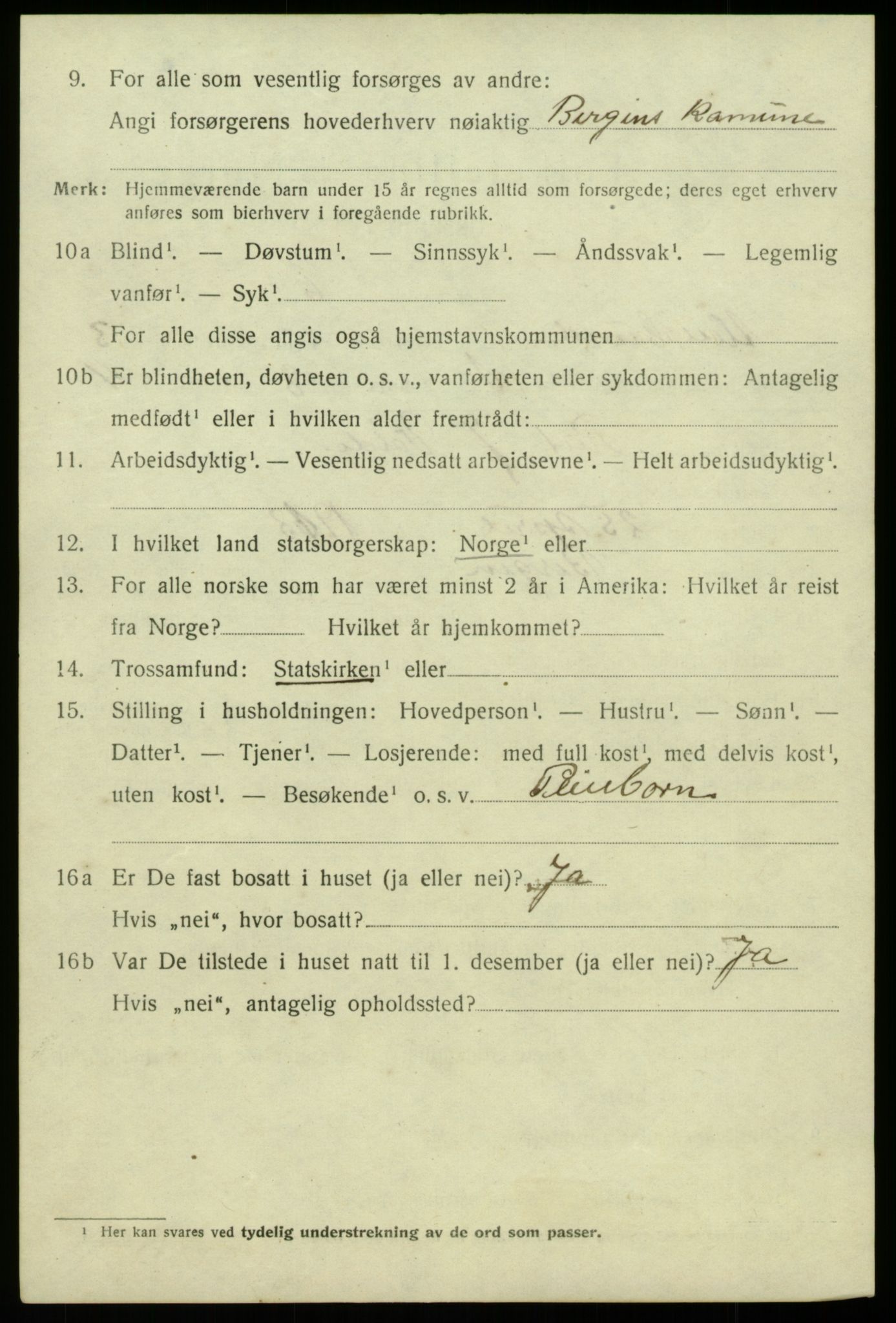 SAB, 1920 census for Alversund, 1920, p. 2027