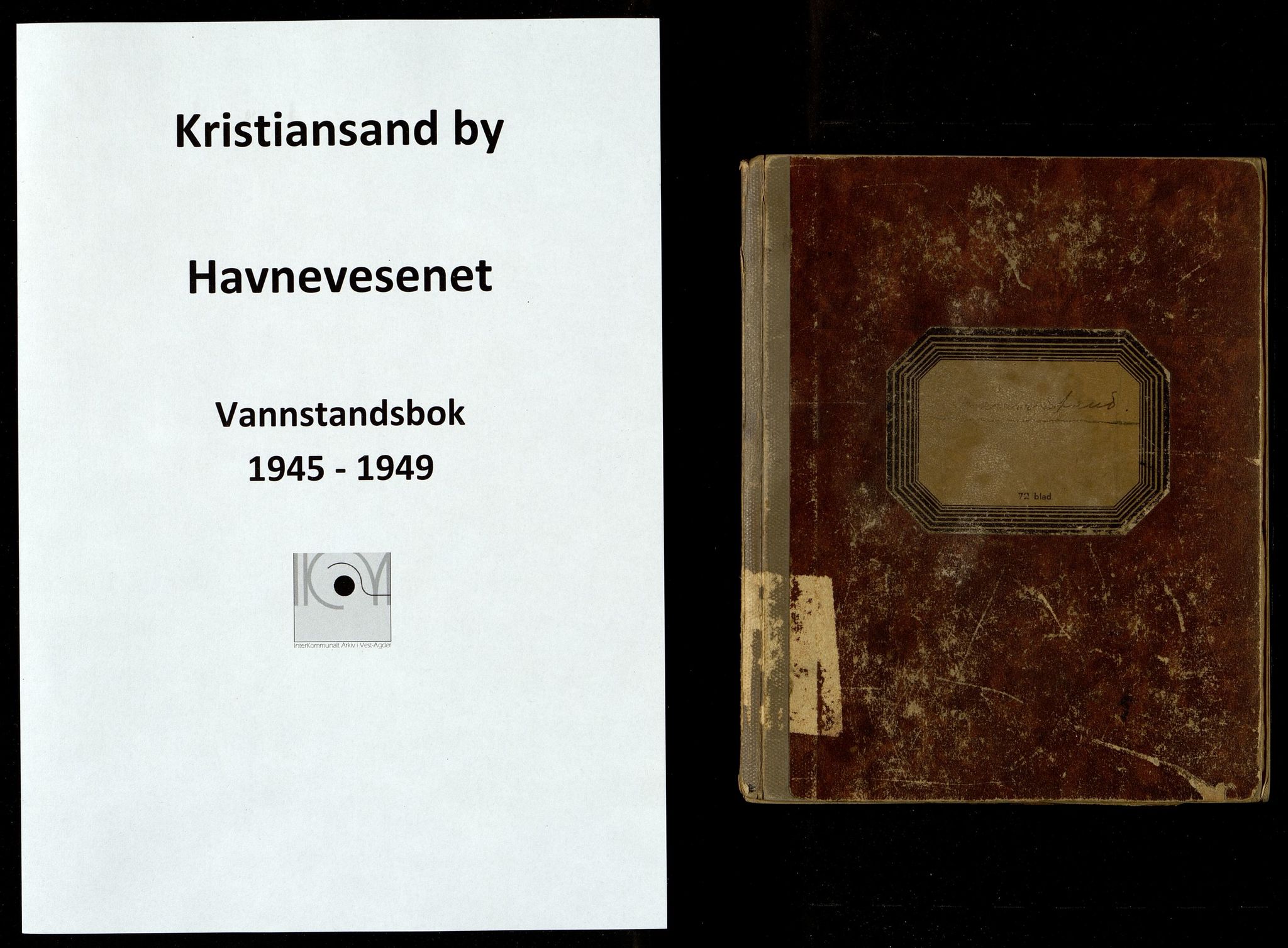 Kristiansand By - Havnevesenet, ARKSOR/1001KG760/H/L0001/0004: Vannstandsbøker / Vannstandsbok (d), 1945-1949