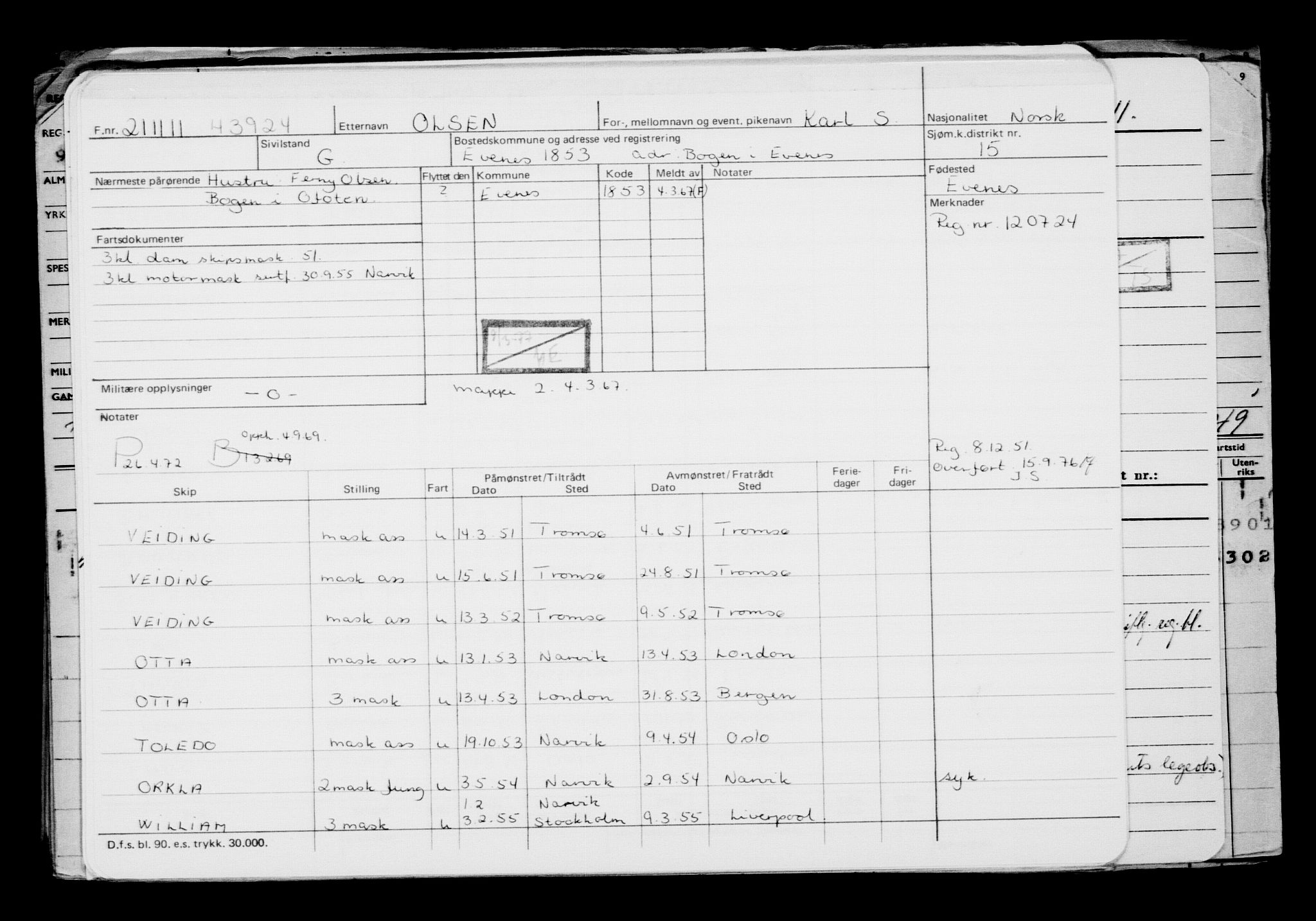 Direktoratet for sjømenn, AV/RA-S-3545/G/Gb/L0101: Hovedkort, 1911, p. 322