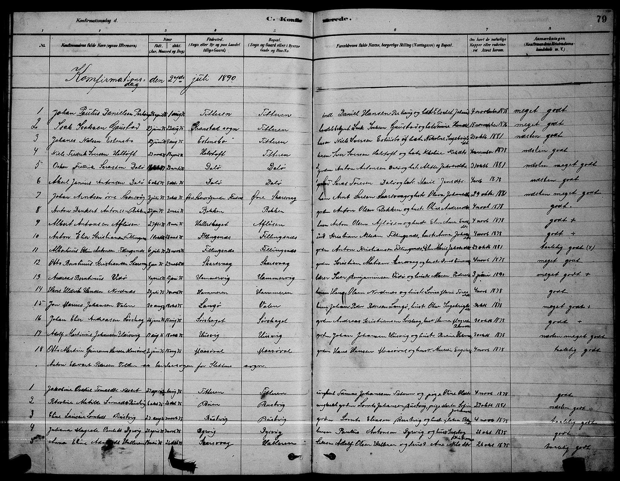 Ministerialprotokoller, klokkerbøker og fødselsregistre - Sør-Trøndelag, SAT/A-1456/641/L0597: Parish register (copy) no. 641C01, 1878-1893, p. 79