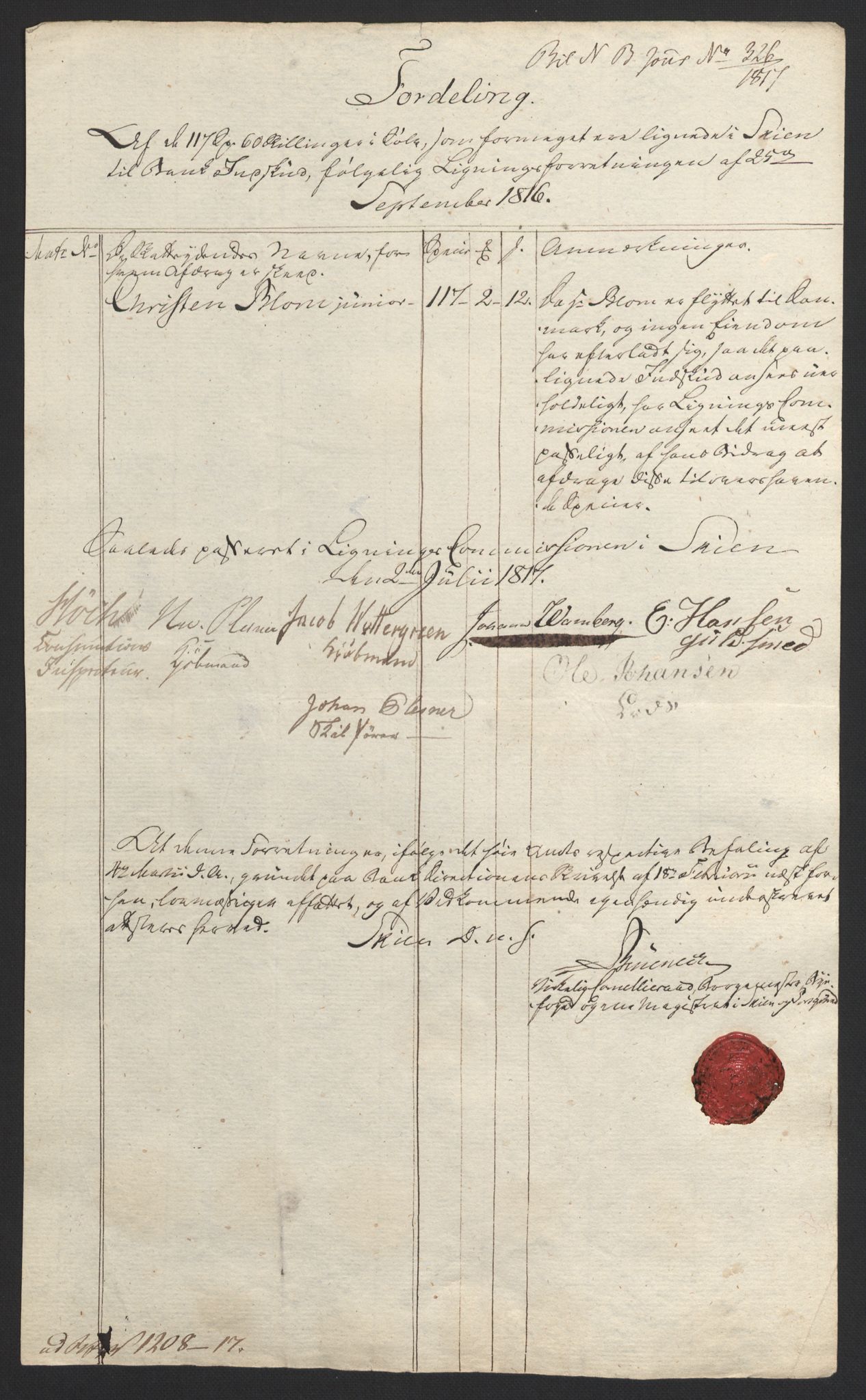 Sølvskatten 1816, NOBA/SOLVSKATTEN/A/L0024: Bind 25-26: Porsgrunn og Kragerø, 1816-1823, p. 7
