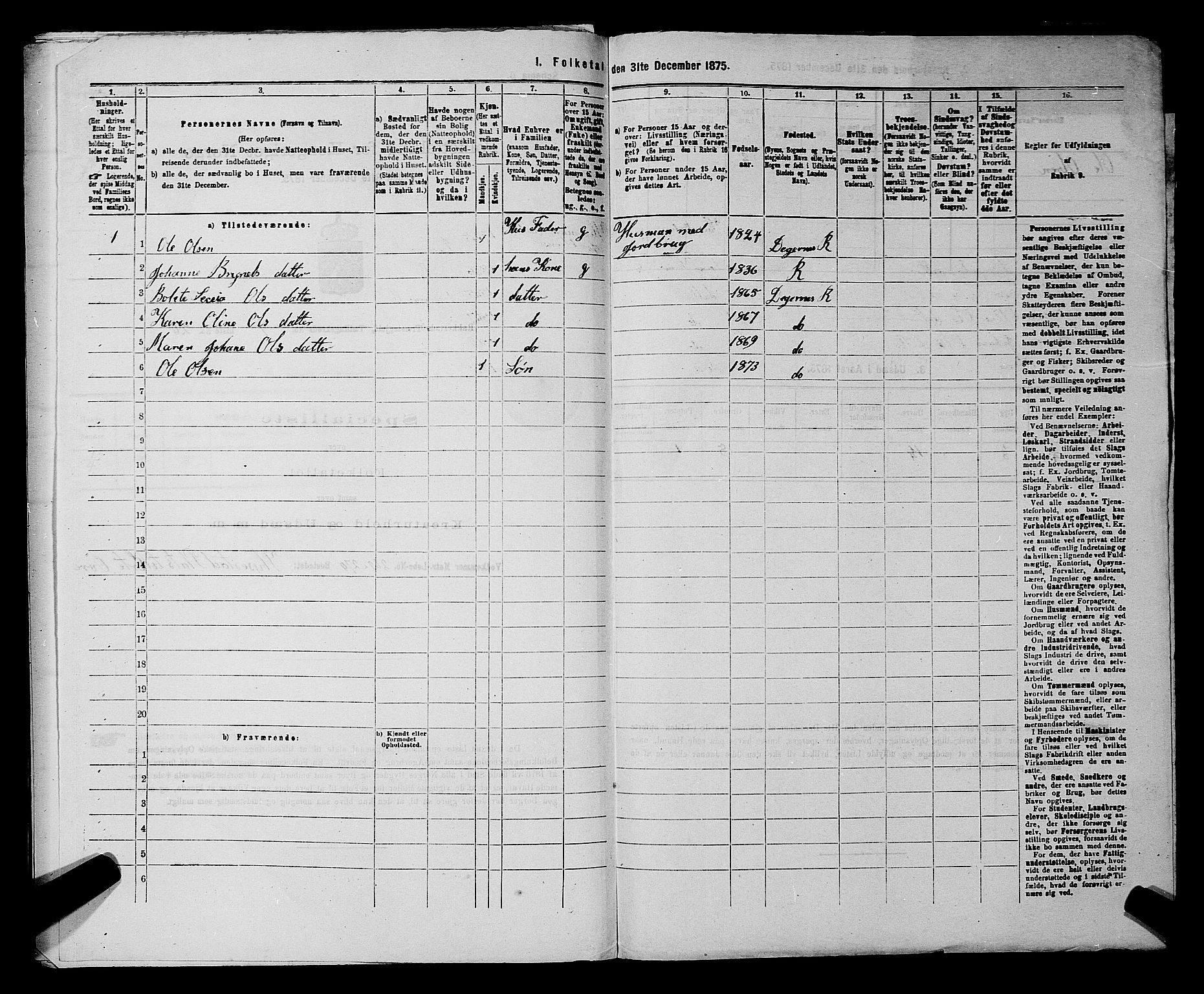 RA, 1875 census for 0128P Rakkestad, 1875, p. 1161