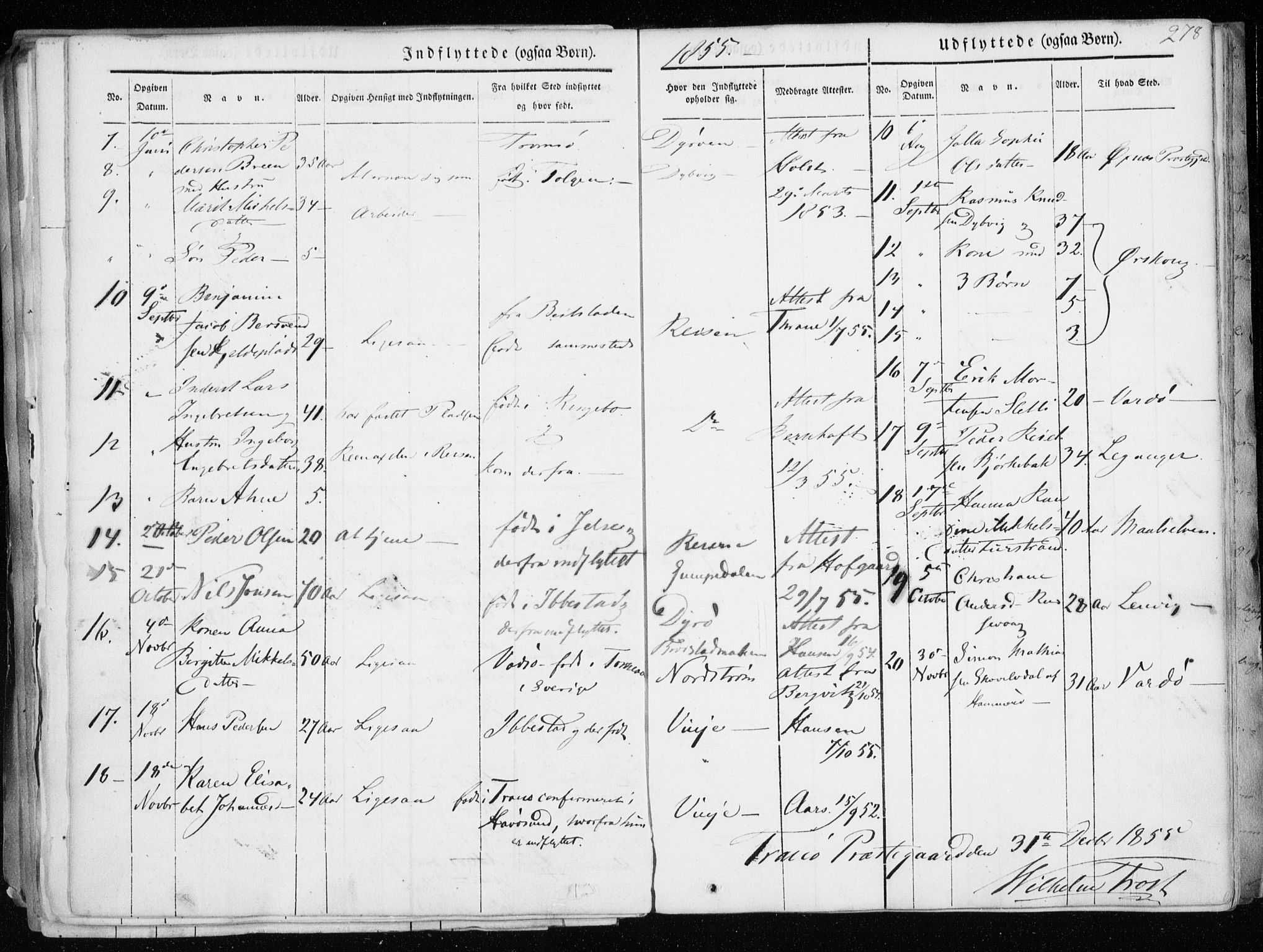 Tranøy sokneprestkontor, SATØ/S-1313/I/Ia/Iaa/L0006kirke: Parish register (official) no. 6, 1844-1855, p. 278