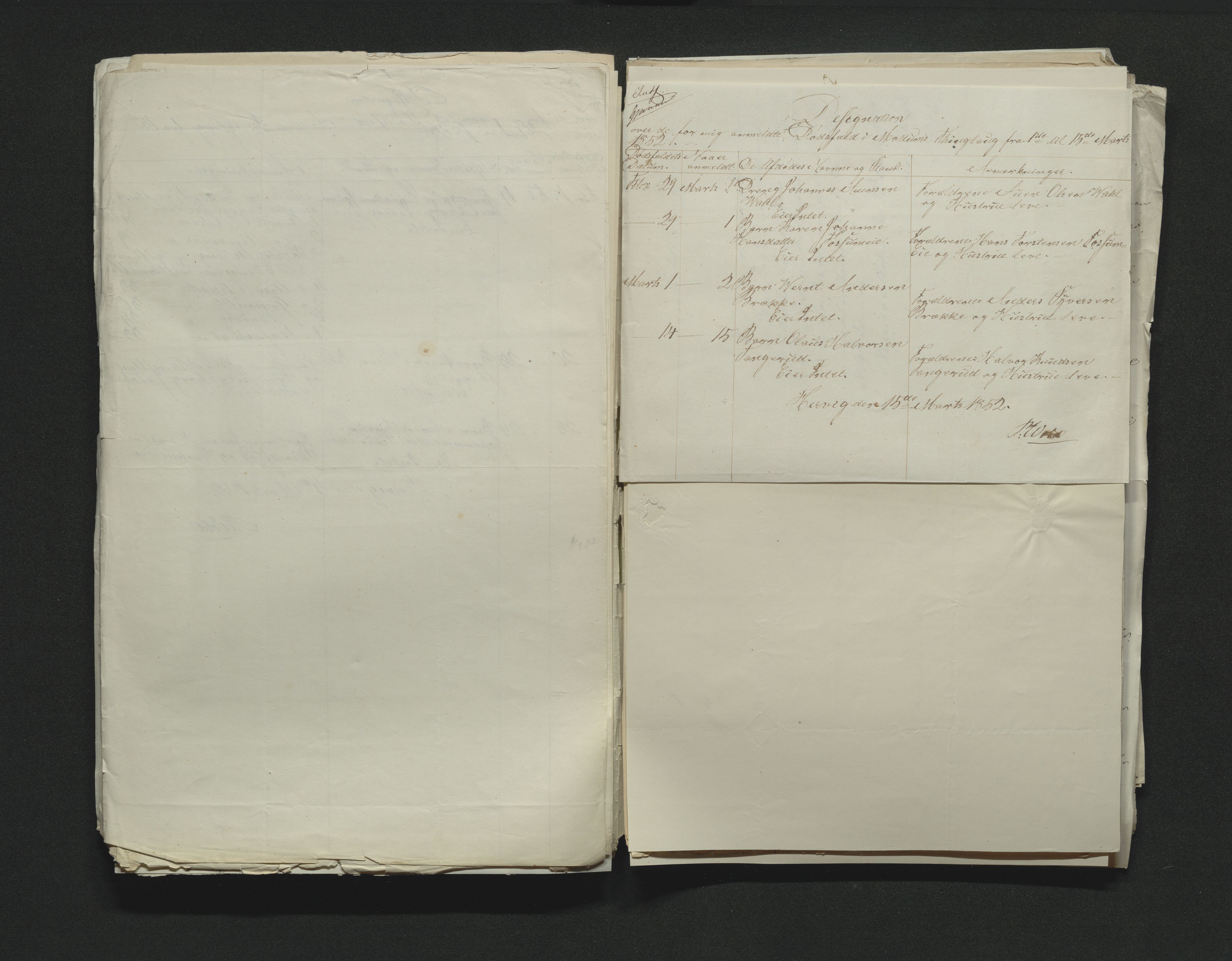 Eiker, Modum og Sigdal sorenskriveri, AV/SAKO-A-123/H/Ha/Hab/L0008: Dødsfallsmeldinger, 1850-1853