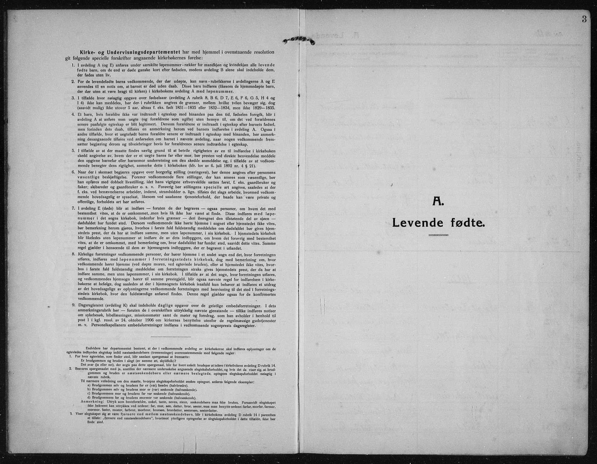 Torvastad sokneprestkontor, SAST/A -101857/H/Ha/Haa/L0019: Parish register (official) no. A 18, 1912-1920, p. 3