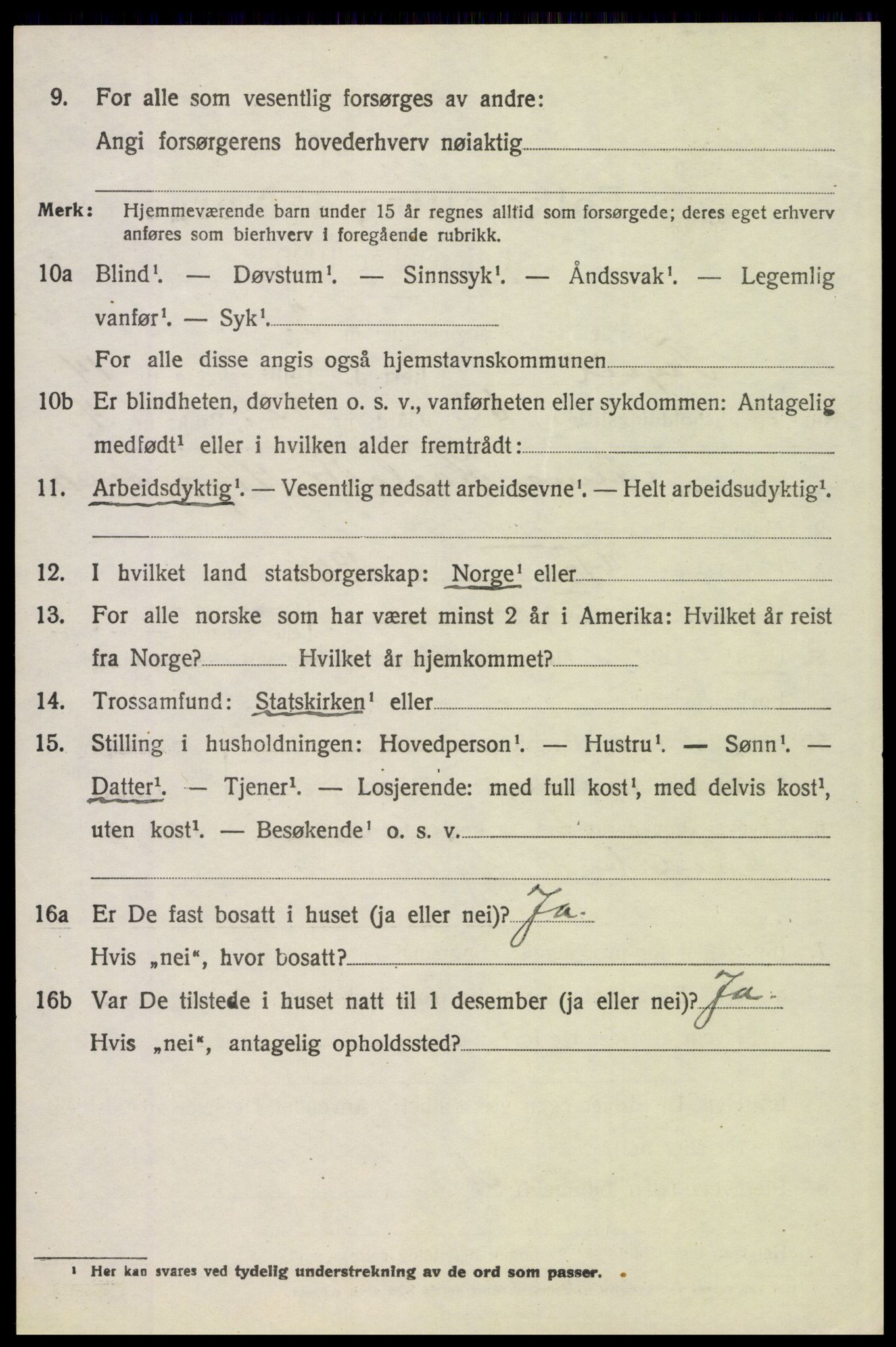 SAH, 1920 census for Trysil, 1920, p. 8694