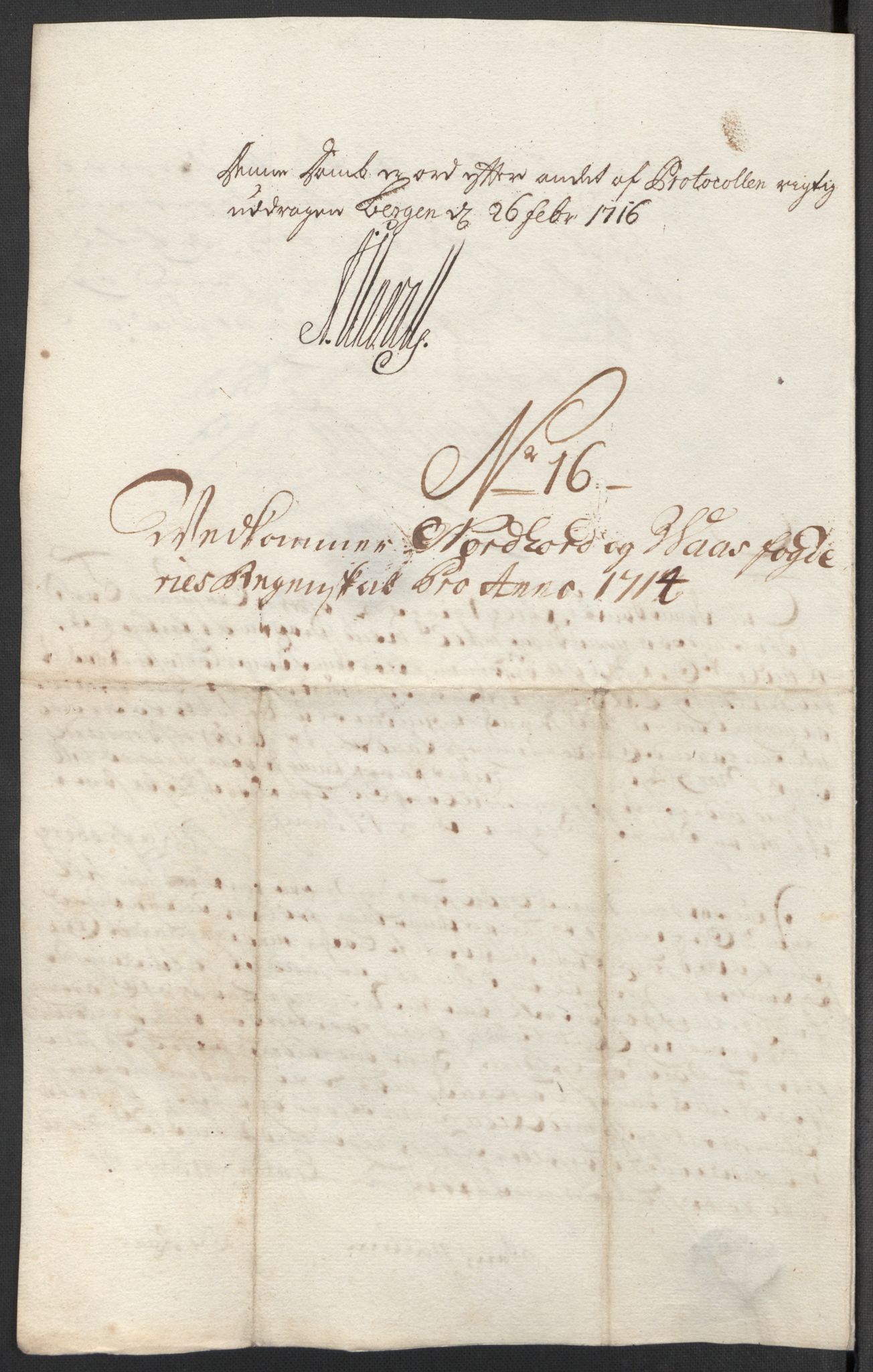 Rentekammeret inntil 1814, Reviderte regnskaper, Fogderegnskap, AV/RA-EA-4092/R51/L3197: Fogderegnskap Nordhordland og Voss, 1714, p. 264