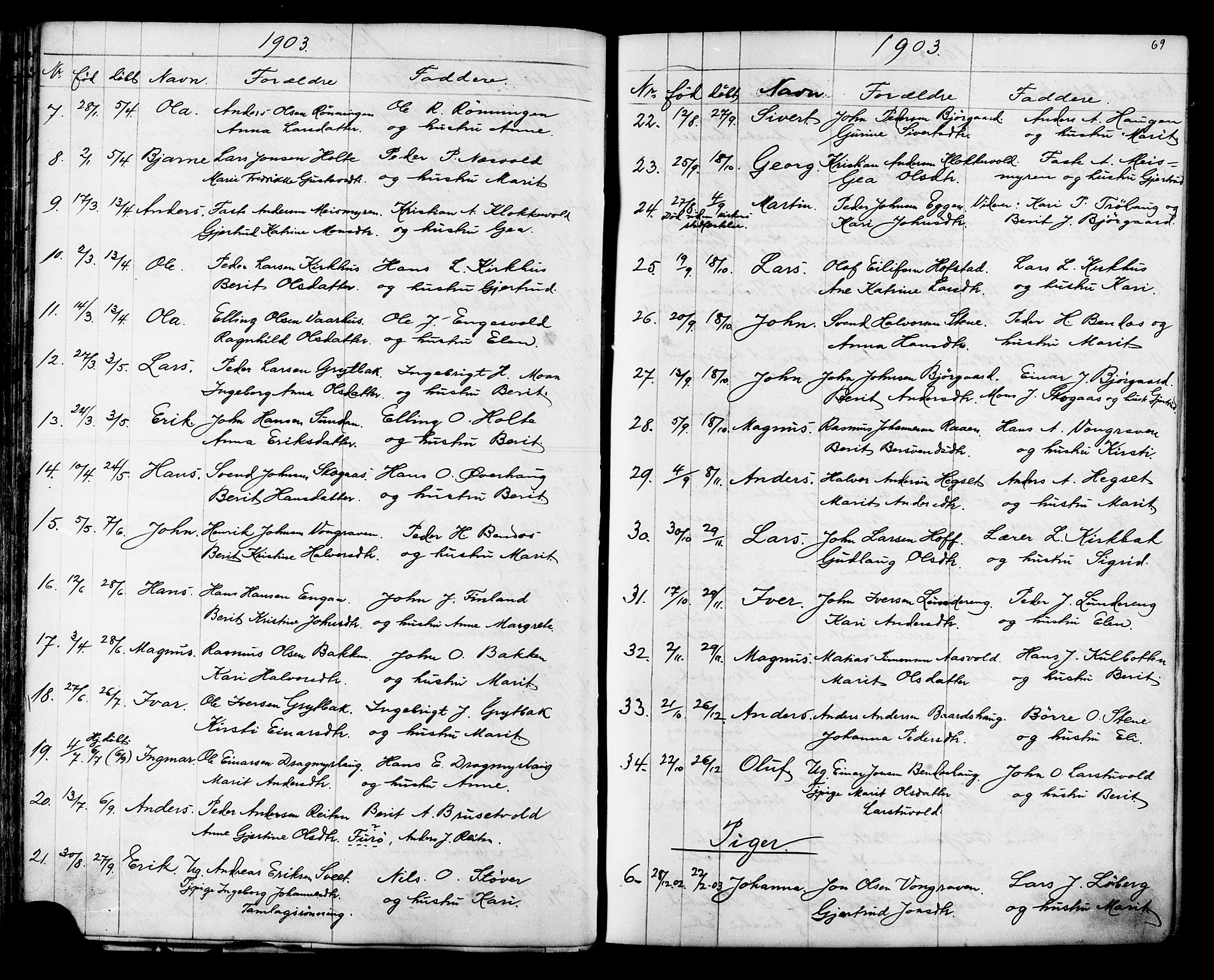 Ministerialprotokoller, klokkerbøker og fødselsregistre - Sør-Trøndelag, SAT/A-1456/686/L0985: Parish register (copy) no. 686C01, 1871-1933, p. 69