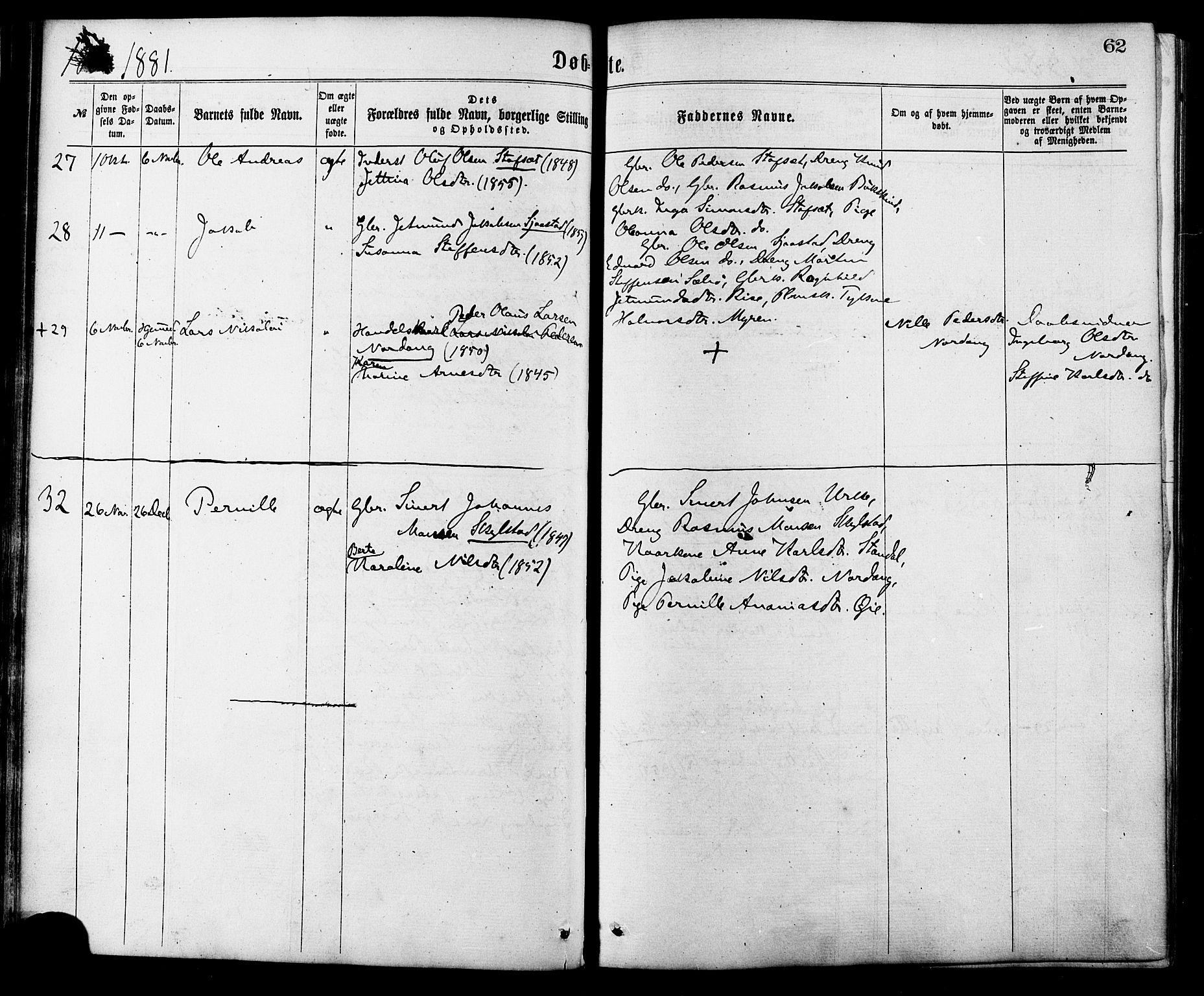 Ministerialprotokoller, klokkerbøker og fødselsregistre - Møre og Romsdal, AV/SAT-A-1454/515/L0210: Parish register (official) no. 515A06, 1868-1885, p. 62