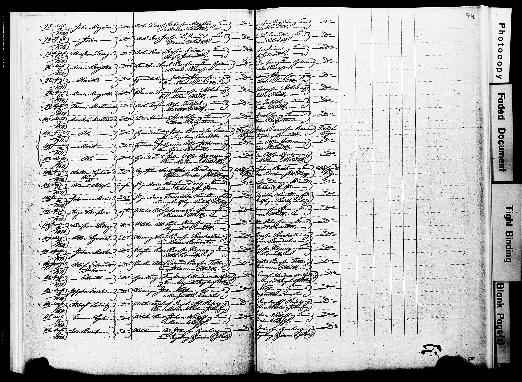 Ministerialprotokoller, klokkerbøker og fødselsregistre - Møre og Romsdal, SAT/A-1454/572/L0857: Parish register (official) no. 572D01, 1866-1872, p. 93-94