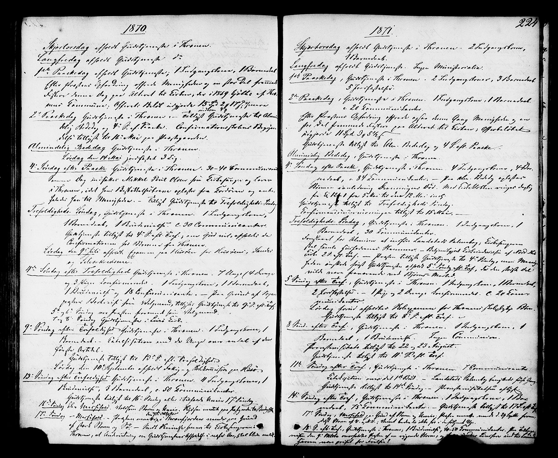 Ministerialprotokoller, klokkerbøker og fødselsregistre - Nordland, AV/SAT-A-1459/840/L0579: Parish register (official) no. 840A01, 1863-1887, p. 224