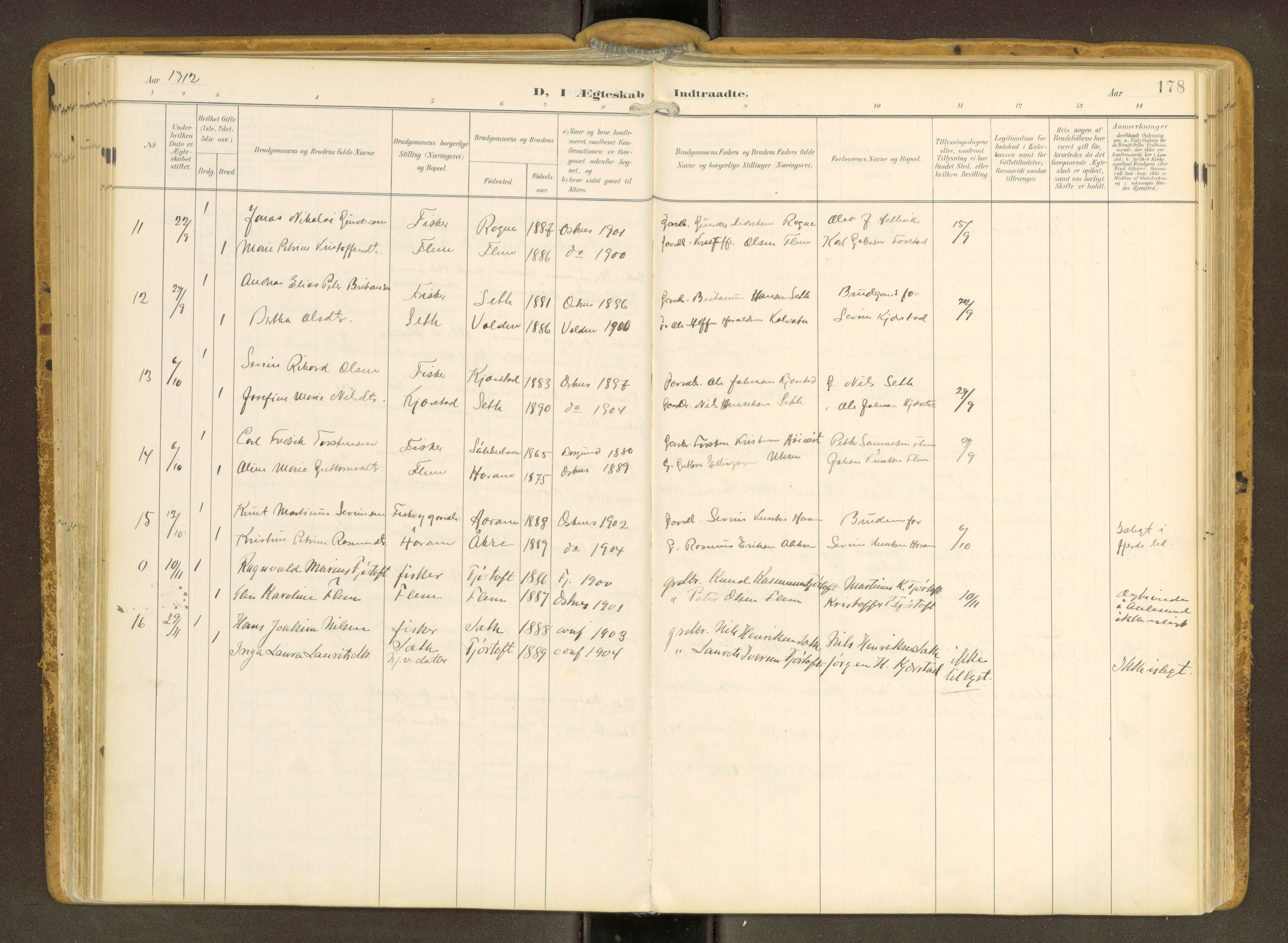 Ministerialprotokoller, klokkerbøker og fødselsregistre - Møre og Romsdal, AV/SAT-A-1454/536/L0517: Parish register (official) no. 536A--, 1897-1917, p. 178