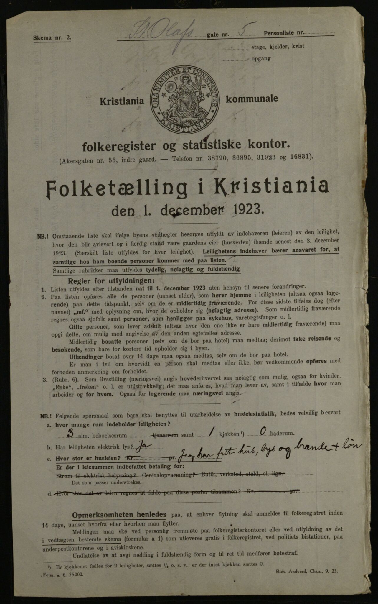 OBA, Municipal Census 1923 for Kristiania, 1923, p. 97734