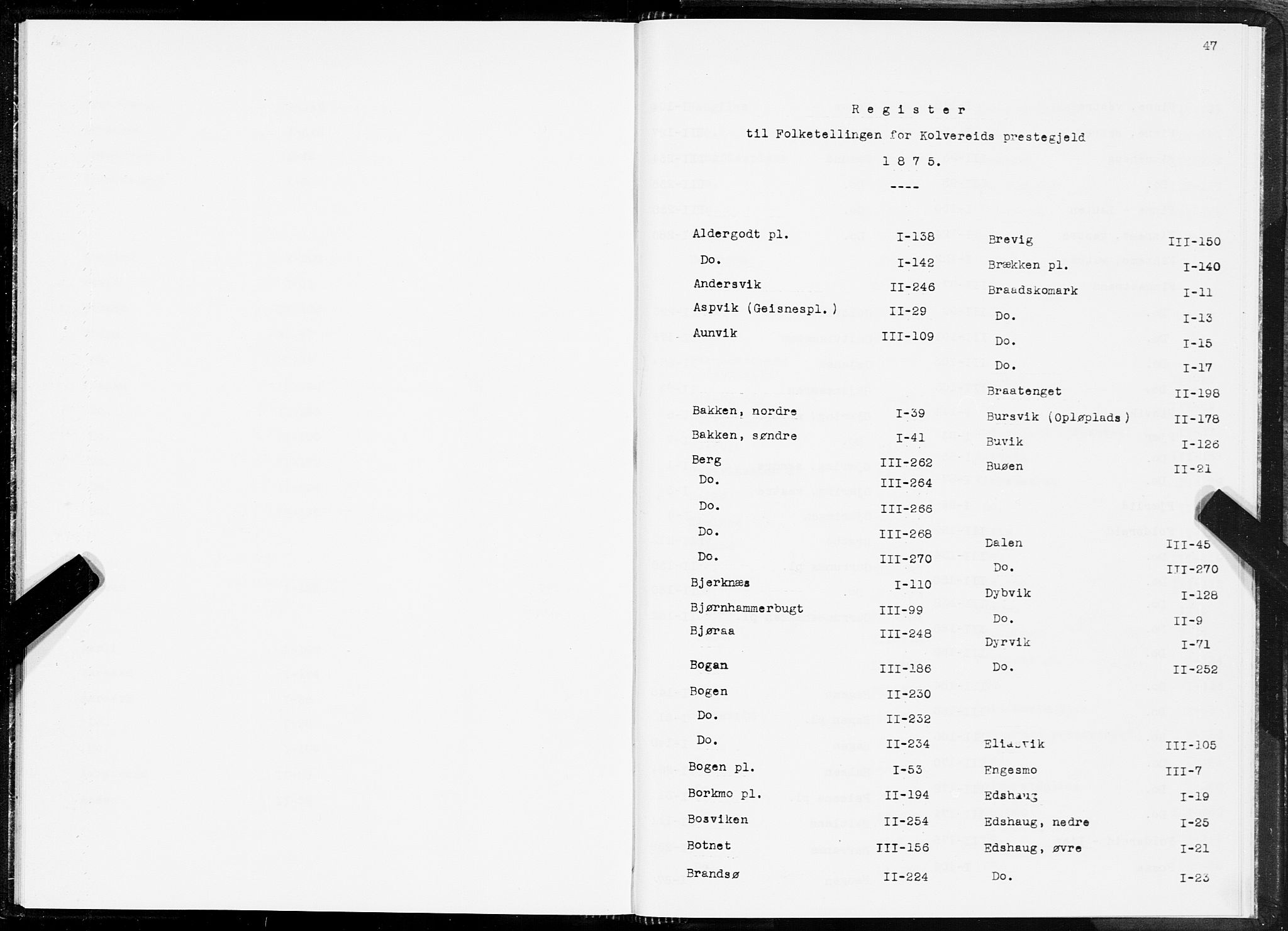 SAT, 1875 census for 1752P Kolvereid, 1875, p. 47