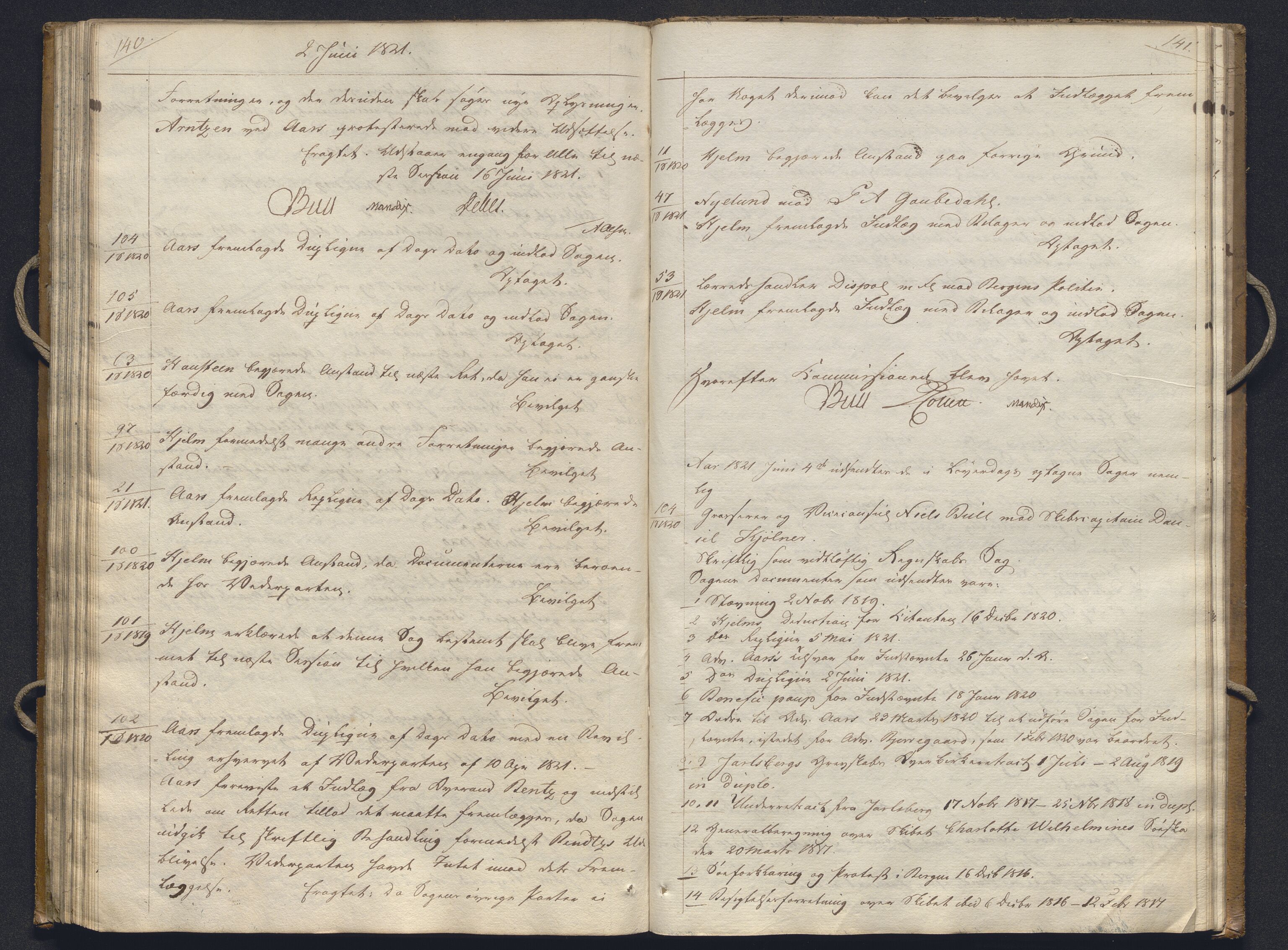 Høyesterett, AV/RA-S-1002/E/Ef/L0001: Protokoll over saker som gikk til skriftlig behandling, 1815-1822, p. 140-141