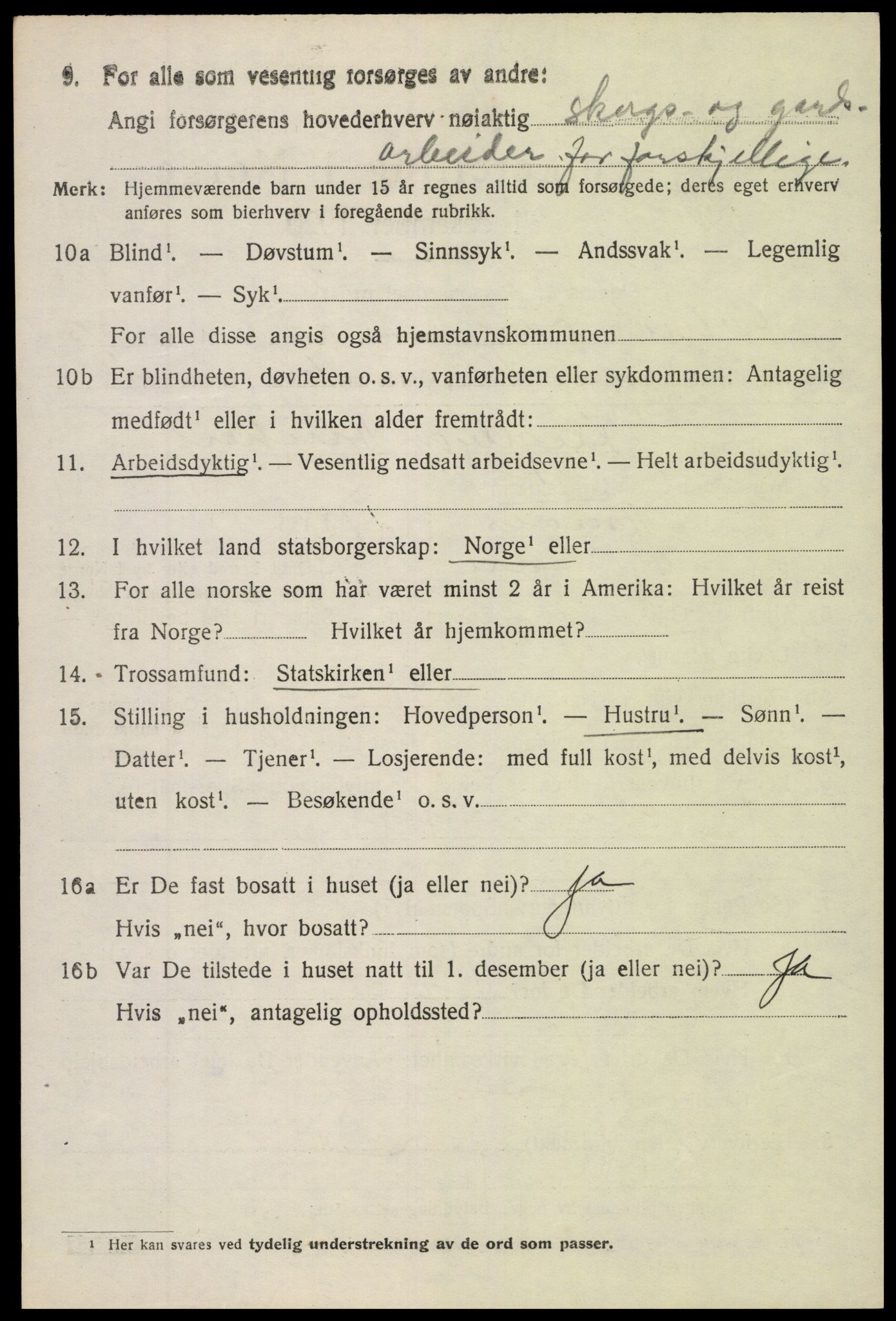 SAH, 1920 census for Nord-Aurdal, 1920, p. 5331