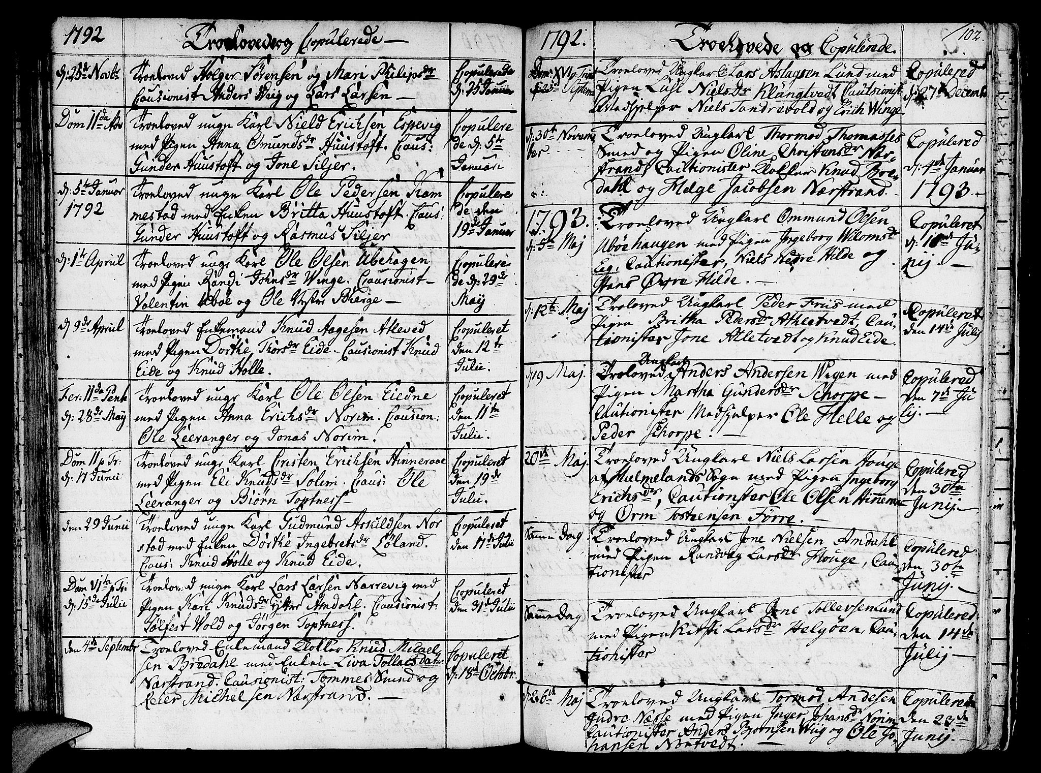 Nedstrand sokneprestkontor, AV/SAST-A-101841/01/IV: Parish register (official) no. A 4, 1779-1795, p. 102