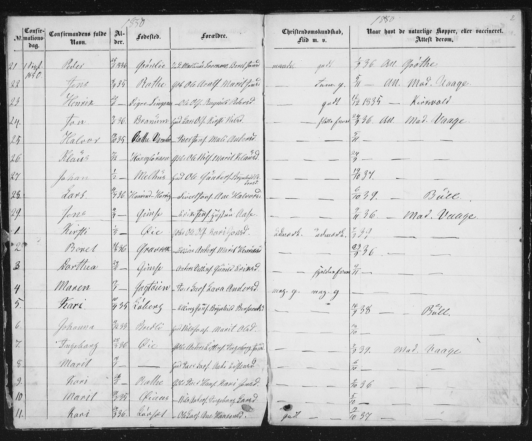 Ministerialprotokoller, klokkerbøker og fødselsregistre - Sør-Trøndelag, SAT/A-1456/691/L1075: Parish register (official) no. 691A07, 1850-1852, p. 2