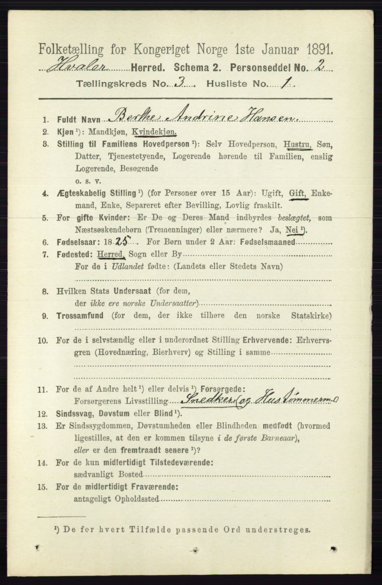 RA, 1891 census for 0111 Hvaler, 1891, p. 1856