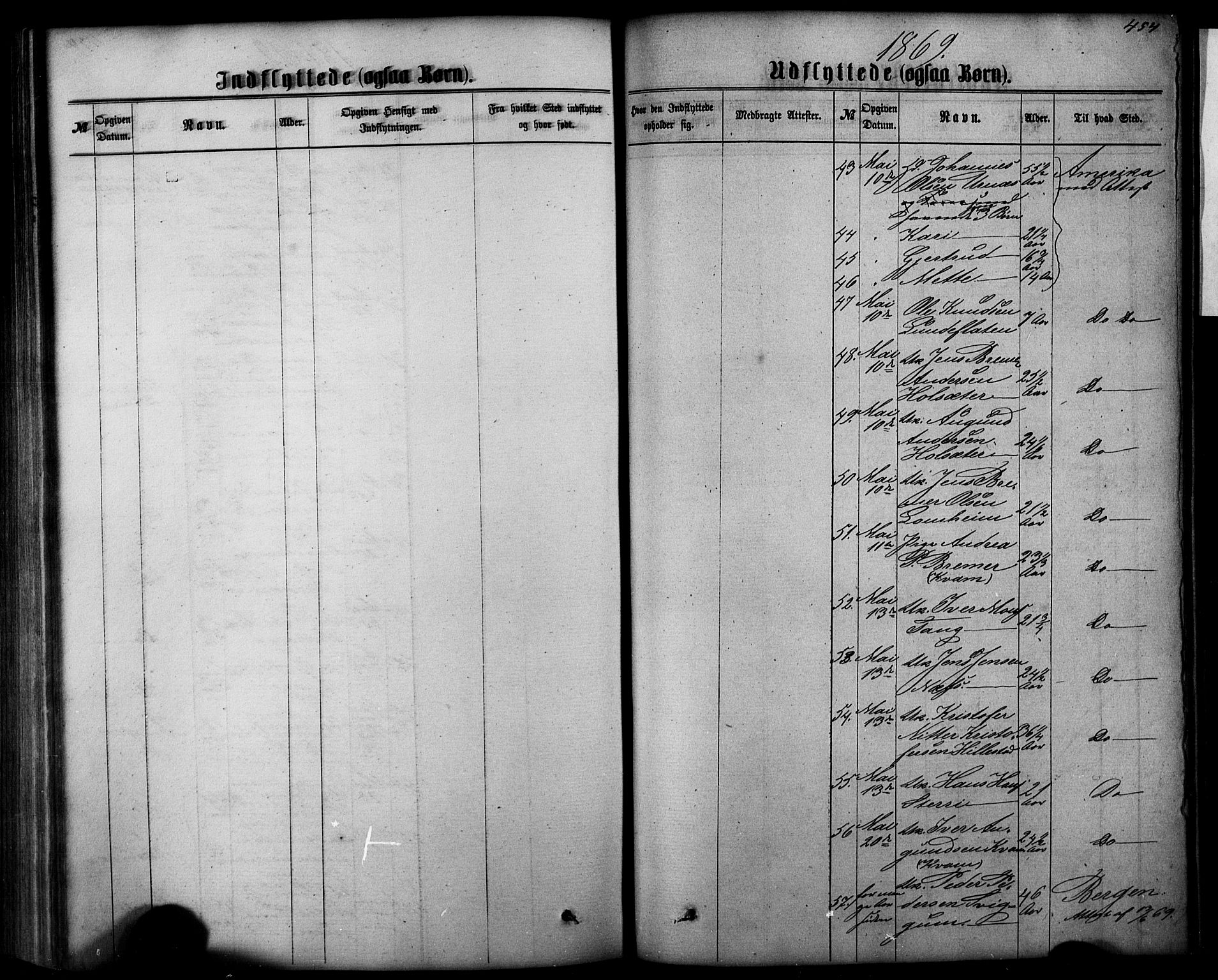 Hafslo sokneprestembete, AV/SAB-A-80301/H/Hab/Haba/L0001: Parish register (copy) no. A 1, 1866-1908, p. 454