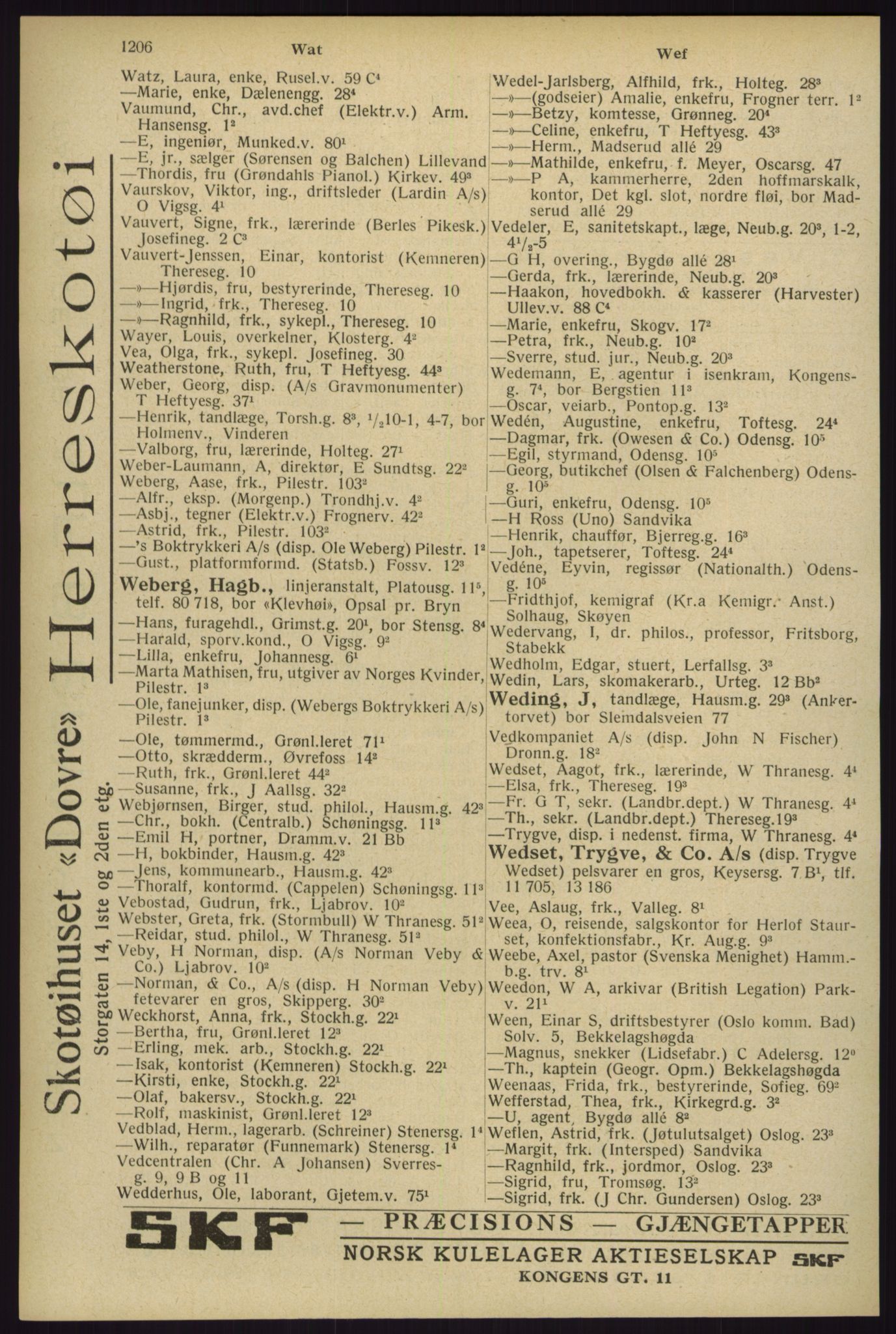 Kristiania/Oslo adressebok, PUBL/-, 1929, p. 1206