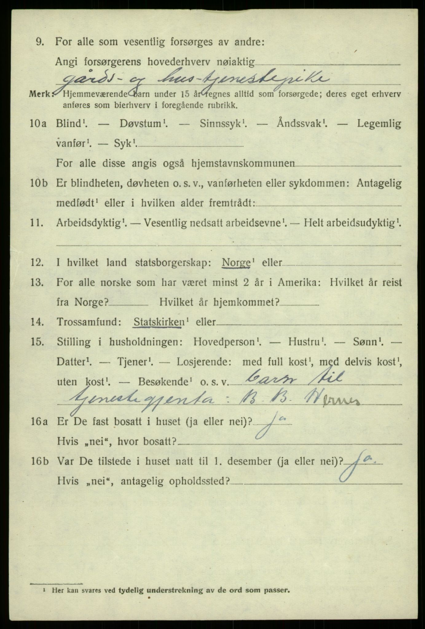 SAB, 1920 census for Samnanger, 1920, p. 4212