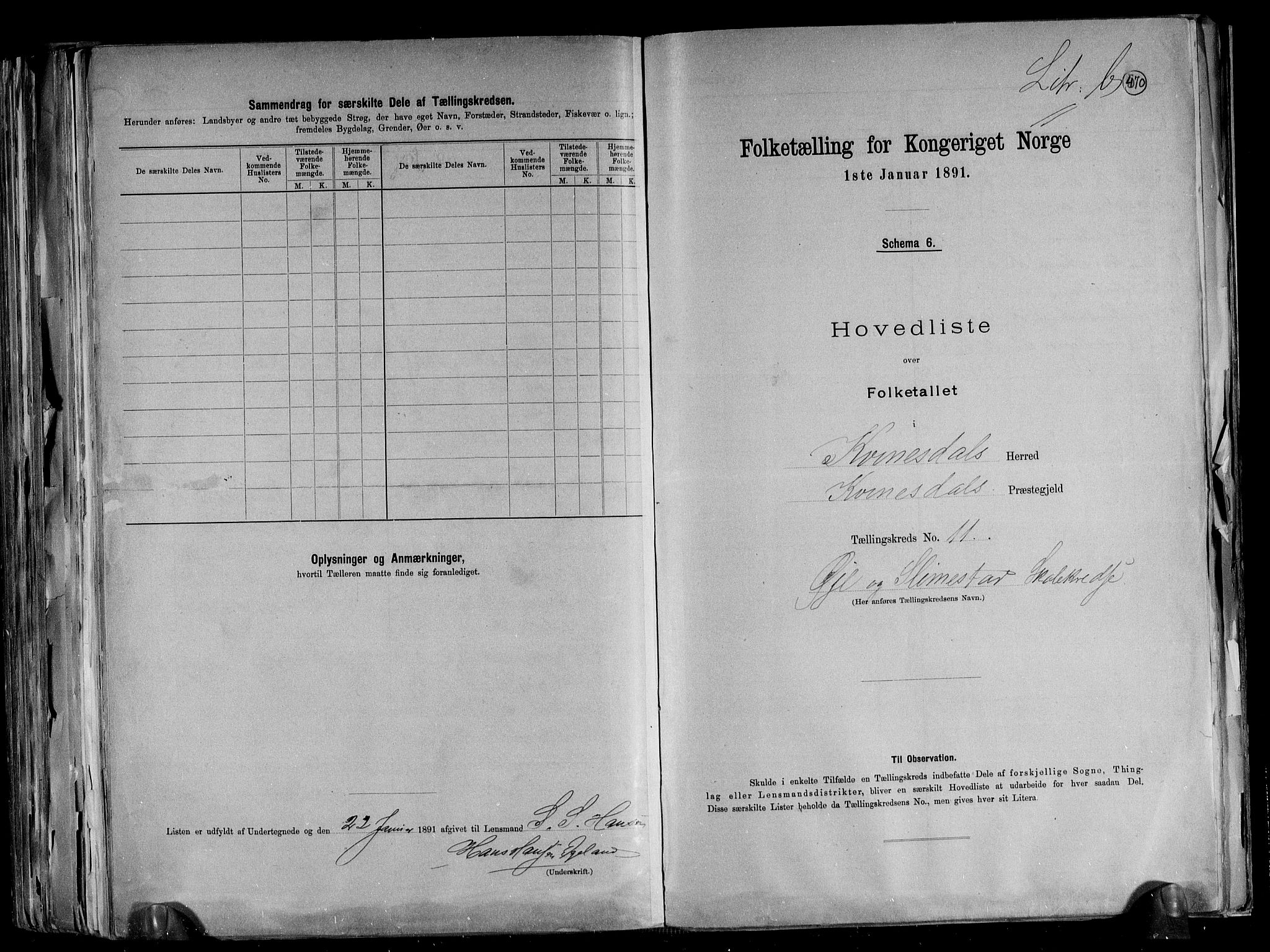 RA, 1891 census for 1037 Kvinesdal, 1891, p. 32