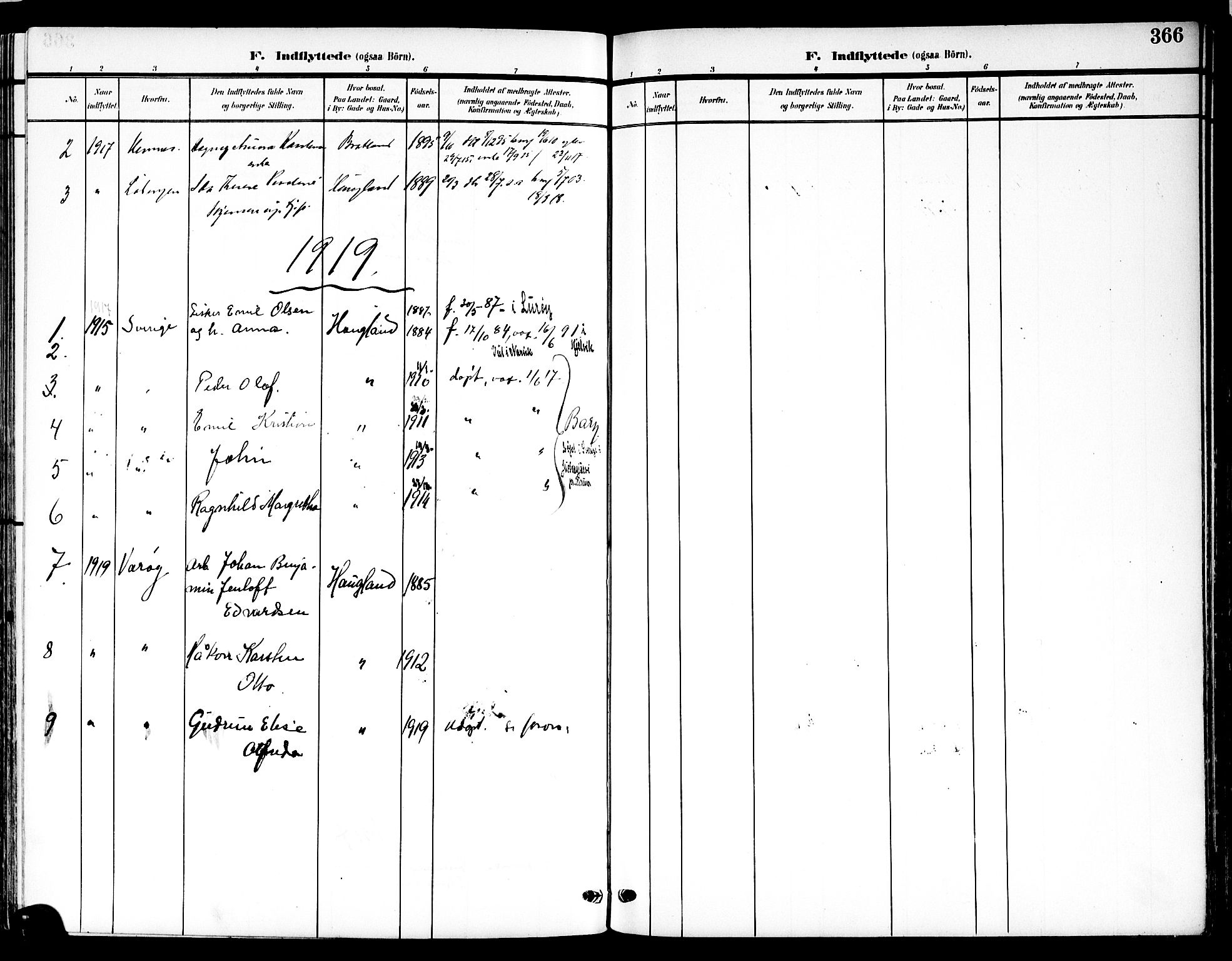 Ministerialprotokoller, klokkerbøker og fødselsregistre - Nordland, SAT/A-1459/839/L0569: Parish register (official) no. 839A06, 1903-1922, p. 366