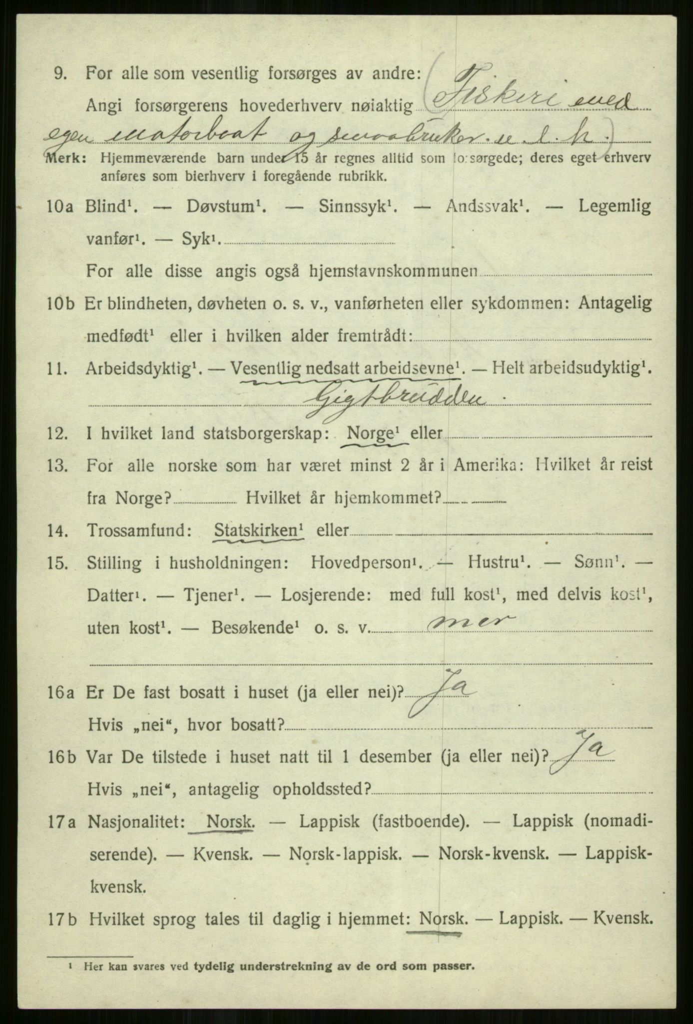 SATØ, 1920 census for Skjervøy, 1920, p. 6738