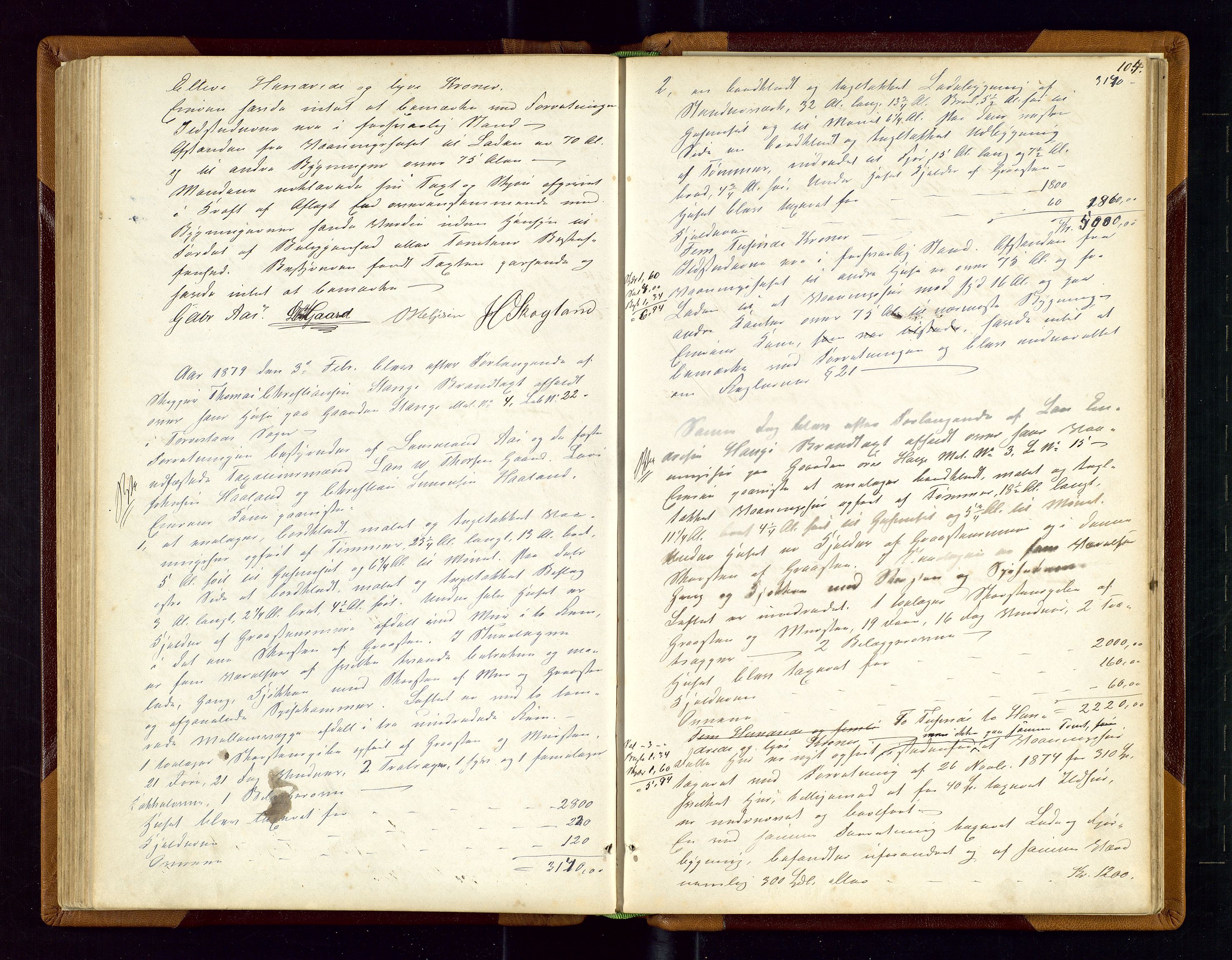 Torvestad lensmannskontor, SAST/A-100307/1/Goa/L0001: "Brandtaxationsprotokol for Torvestad Thinglag", 1867-1883, p. 103b-104a