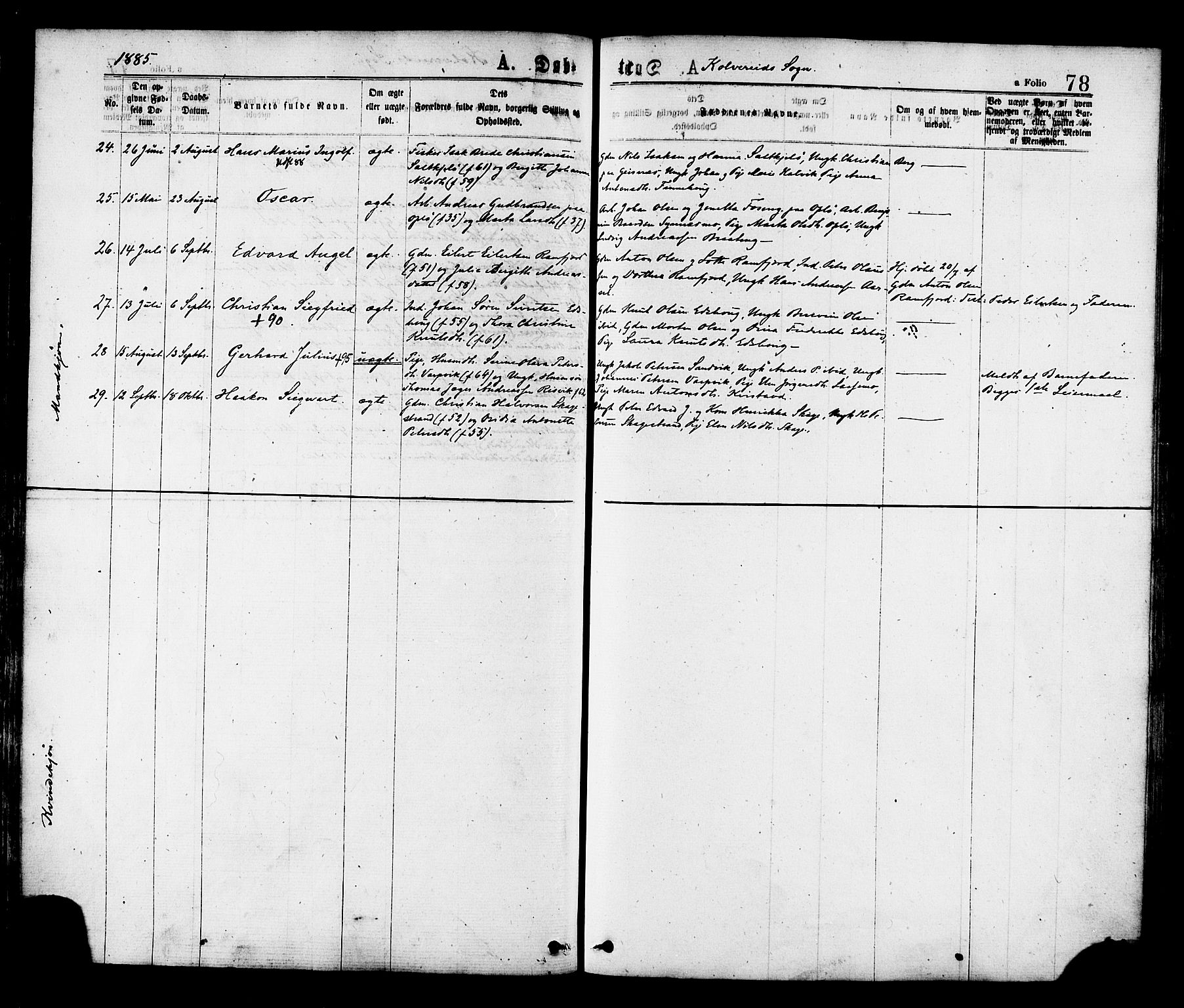 Ministerialprotokoller, klokkerbøker og fødselsregistre - Nord-Trøndelag, SAT/A-1458/780/L0642: Parish register (official) no. 780A07 /1, 1874-1885, p. 78