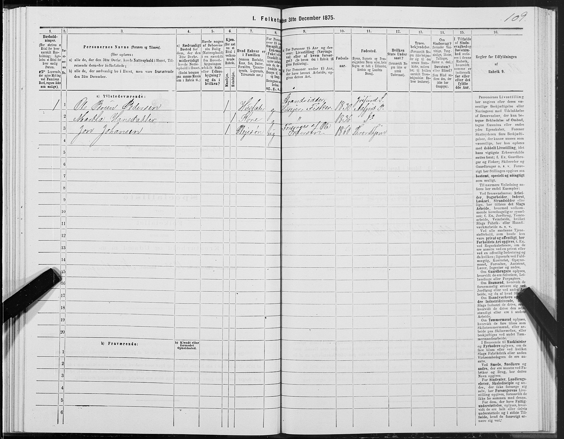 SAT, 1875 census for 1630P Aafjorden, 1875, p. 4109