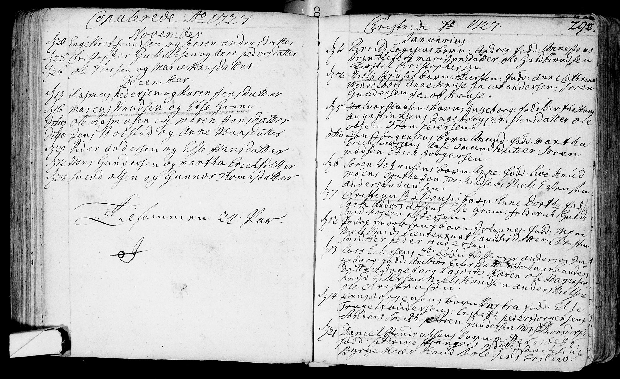 Bragernes kirkebøker, SAKO/A-6/F/Fa/L0003: Parish register (official) no. I 3, 1706-1734, p. 294