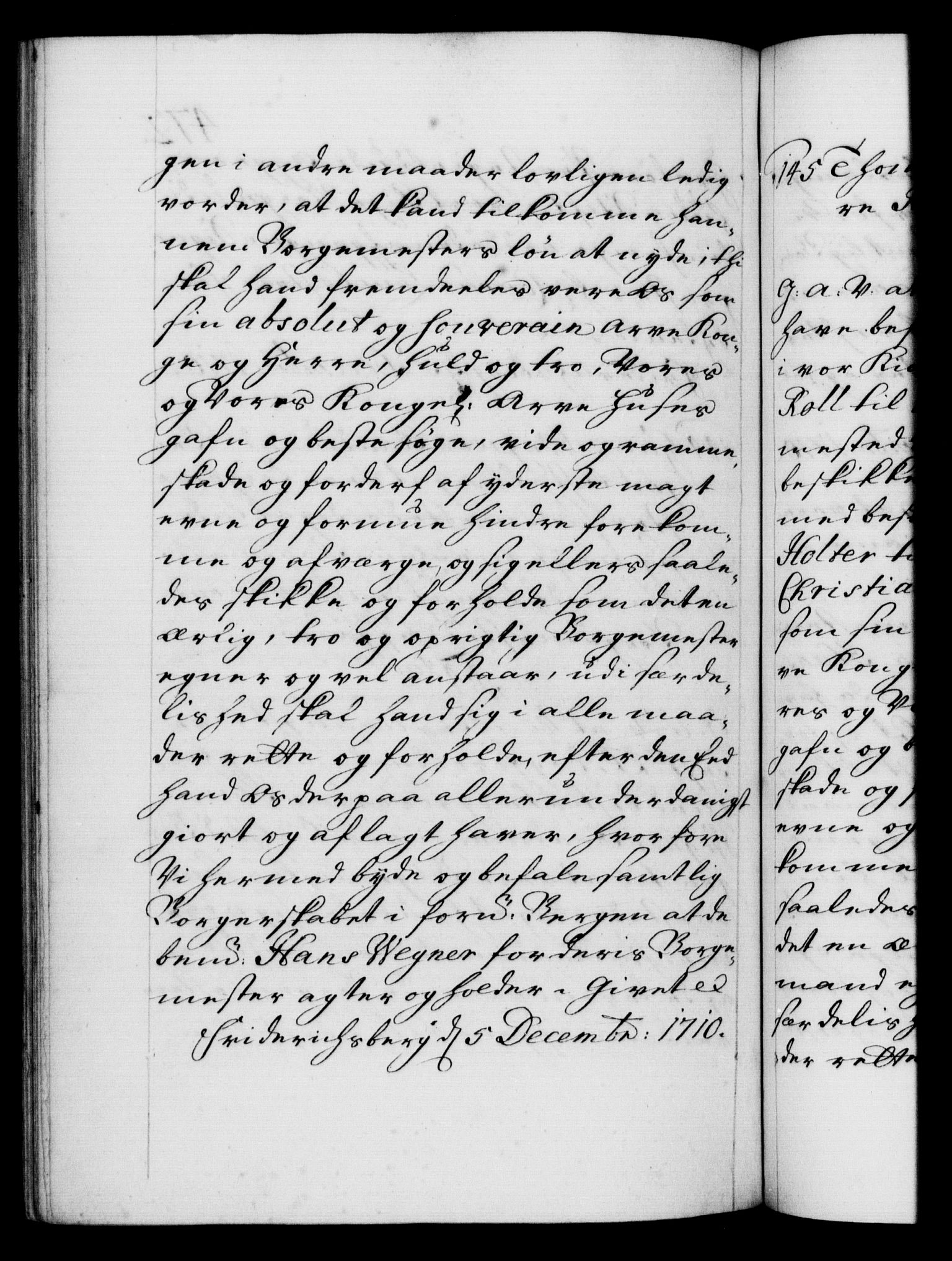 Danske Kanselli 1572-1799, RA/EA-3023/F/Fc/Fca/Fcaa/L0020: Norske registre, 1708-1711, p. 472b