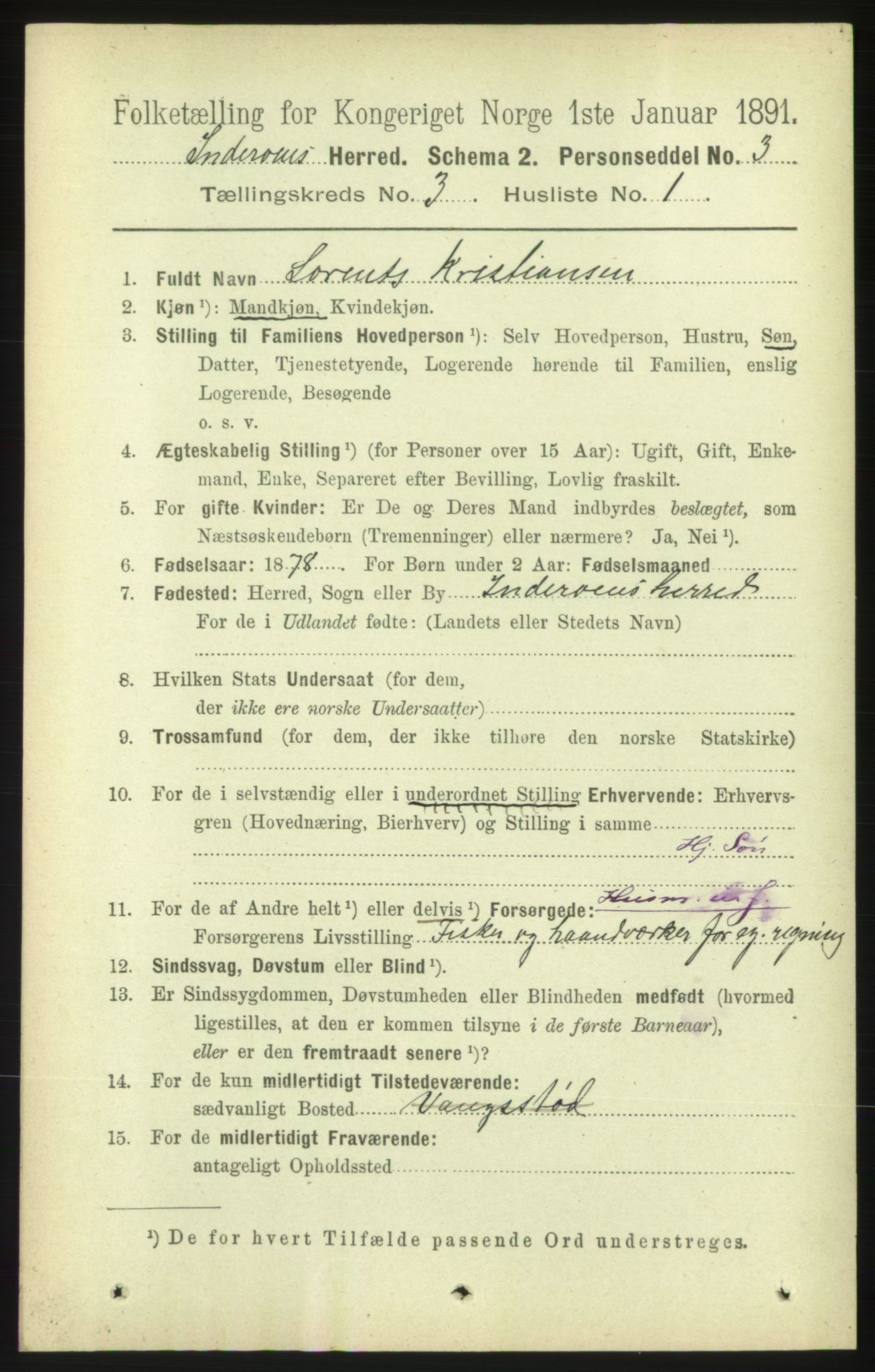 RA, 1891 census for 1729 Inderøy, 1891, p. 1921