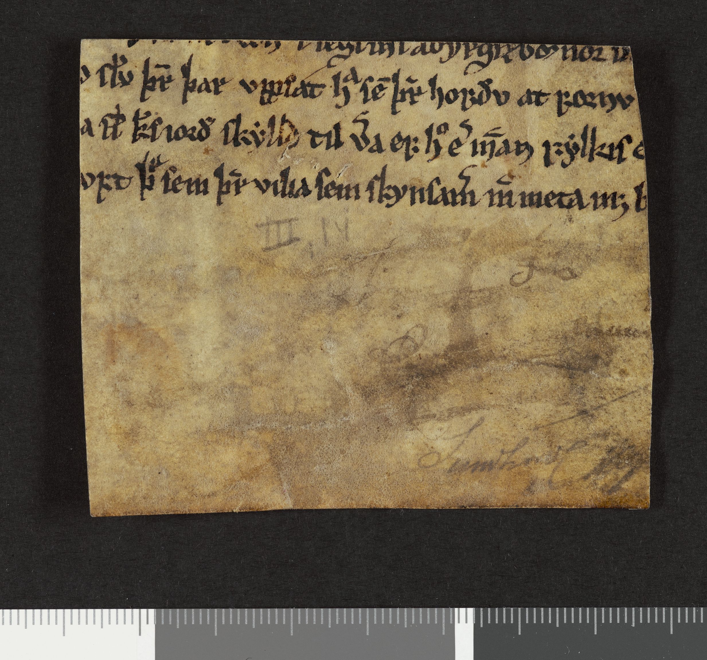 Riksarkivets diplomsamling, RA/EA-5965/F26/L0002: Norrøne membranfragmenter bestand 2-9 (10), 1100-1536, p. 2