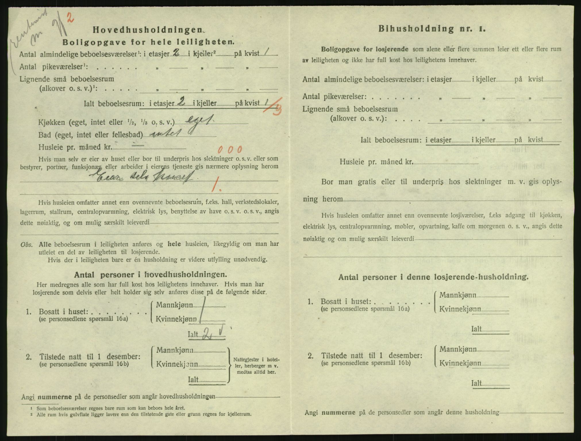 SAK, 1920 census for Lillesand, 1920, p. 496