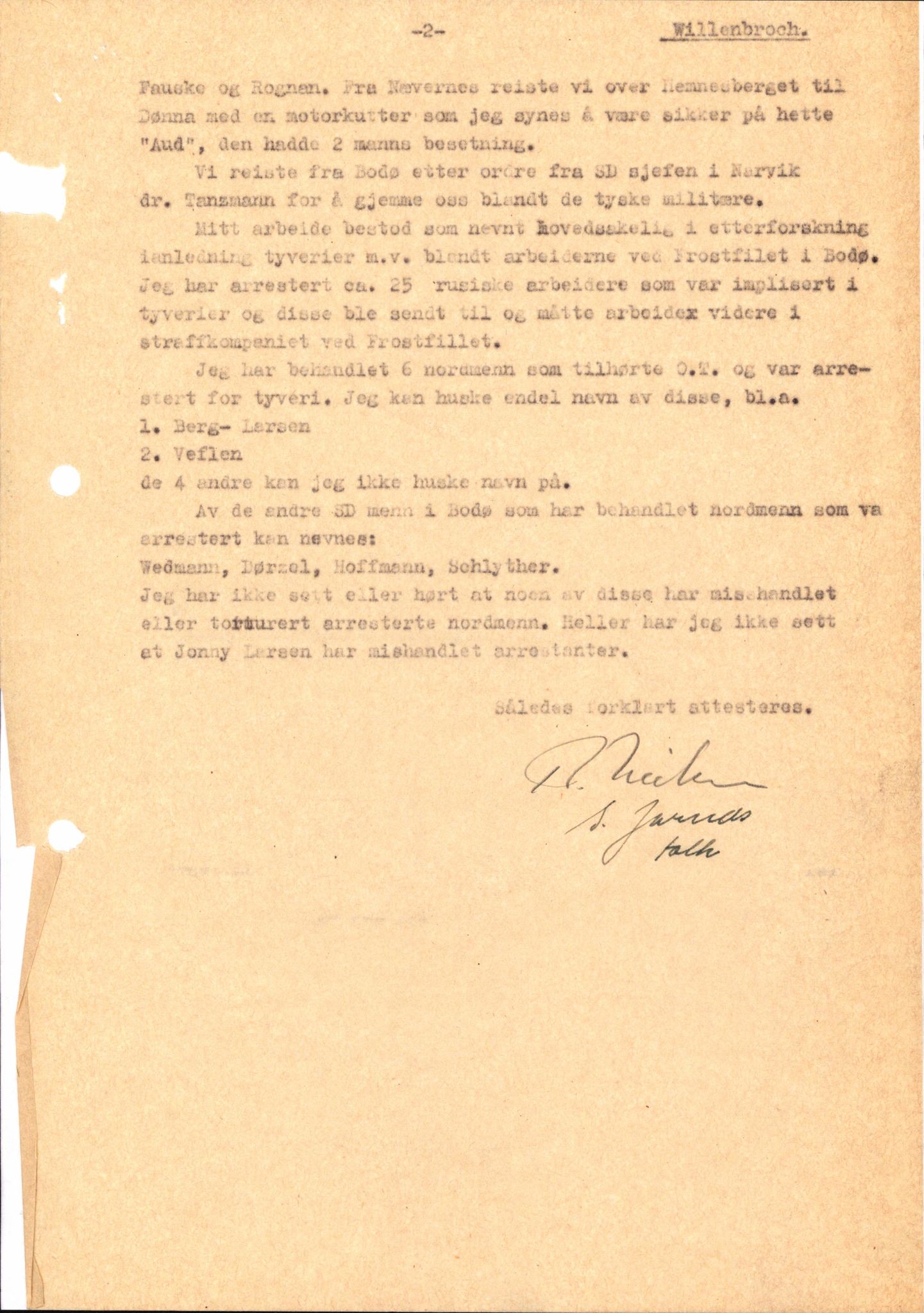 Forsvaret, Forsvarets overkommando II, AV/RA-RAFA-3915/D/Db/L0036: CI Questionaires. Tyske okkupasjonsstyrker i Norge. Tyskere., 1945-1946, p. 105