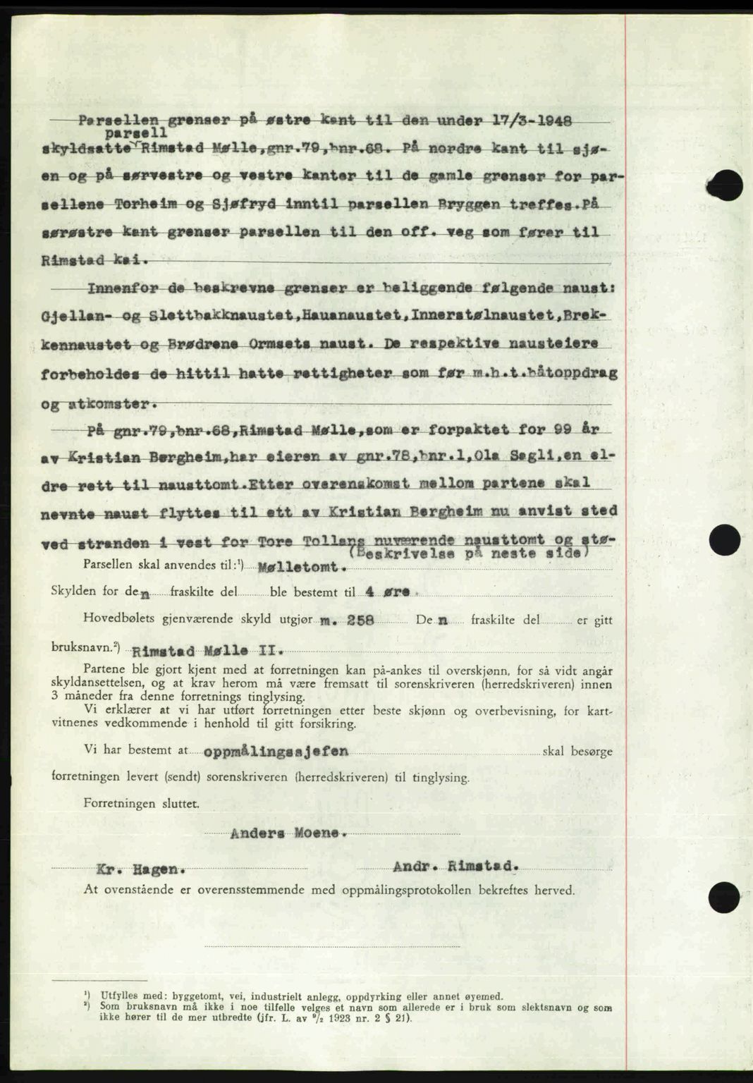 Nordmøre sorenskriveri, AV/SAT-A-4132/1/2/2Ca: Mortgage book no. A114, 1950-1950, Diary no: : 437/1950