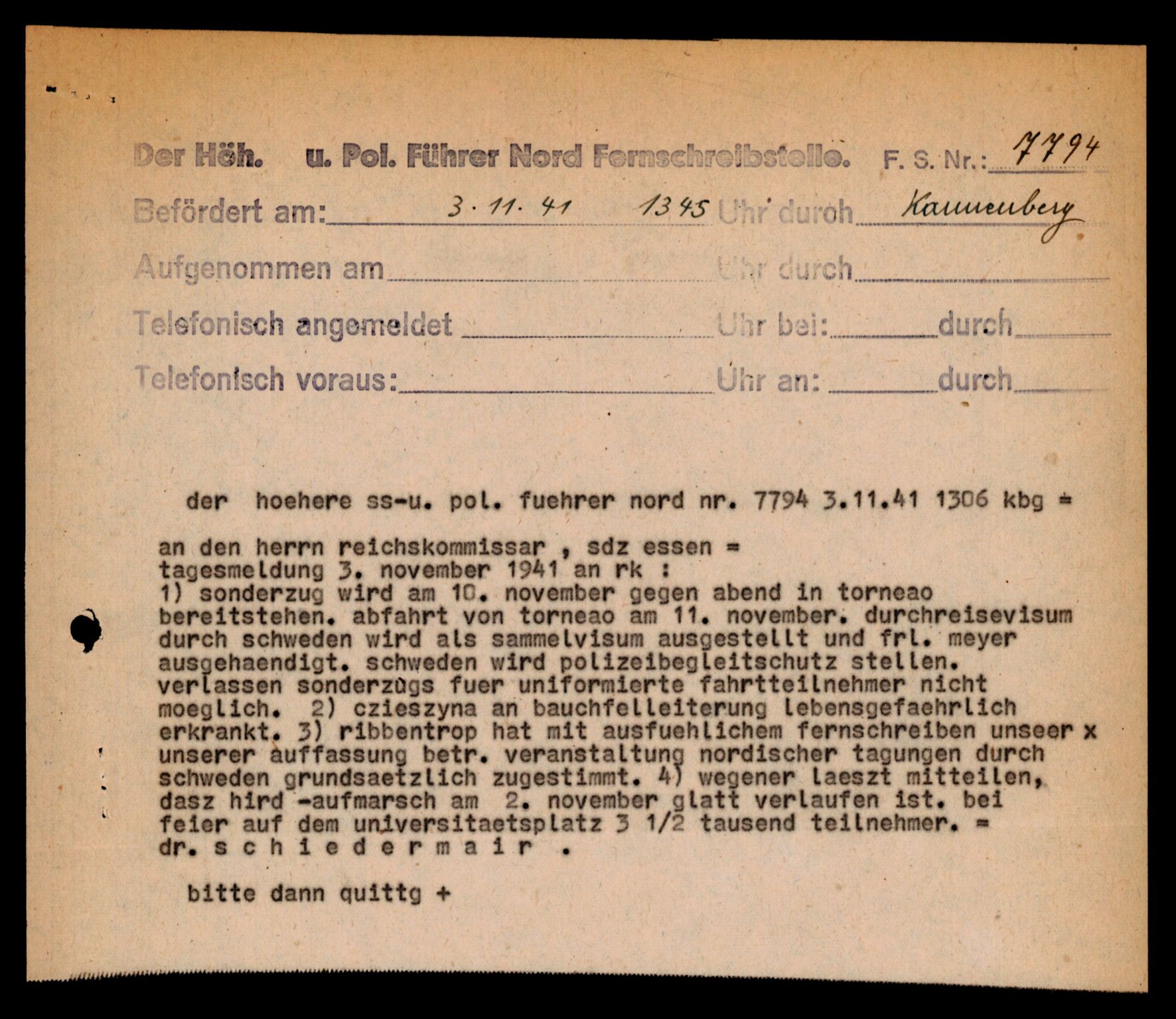 Forsvarets Overkommando. 2 kontor. Arkiv 11.4. Spredte tyske arkivsaker, AV/RA-RAFA-7031/D/Dar/Darb/L0002: Reichskommissariat, 1940-1945, p. 160