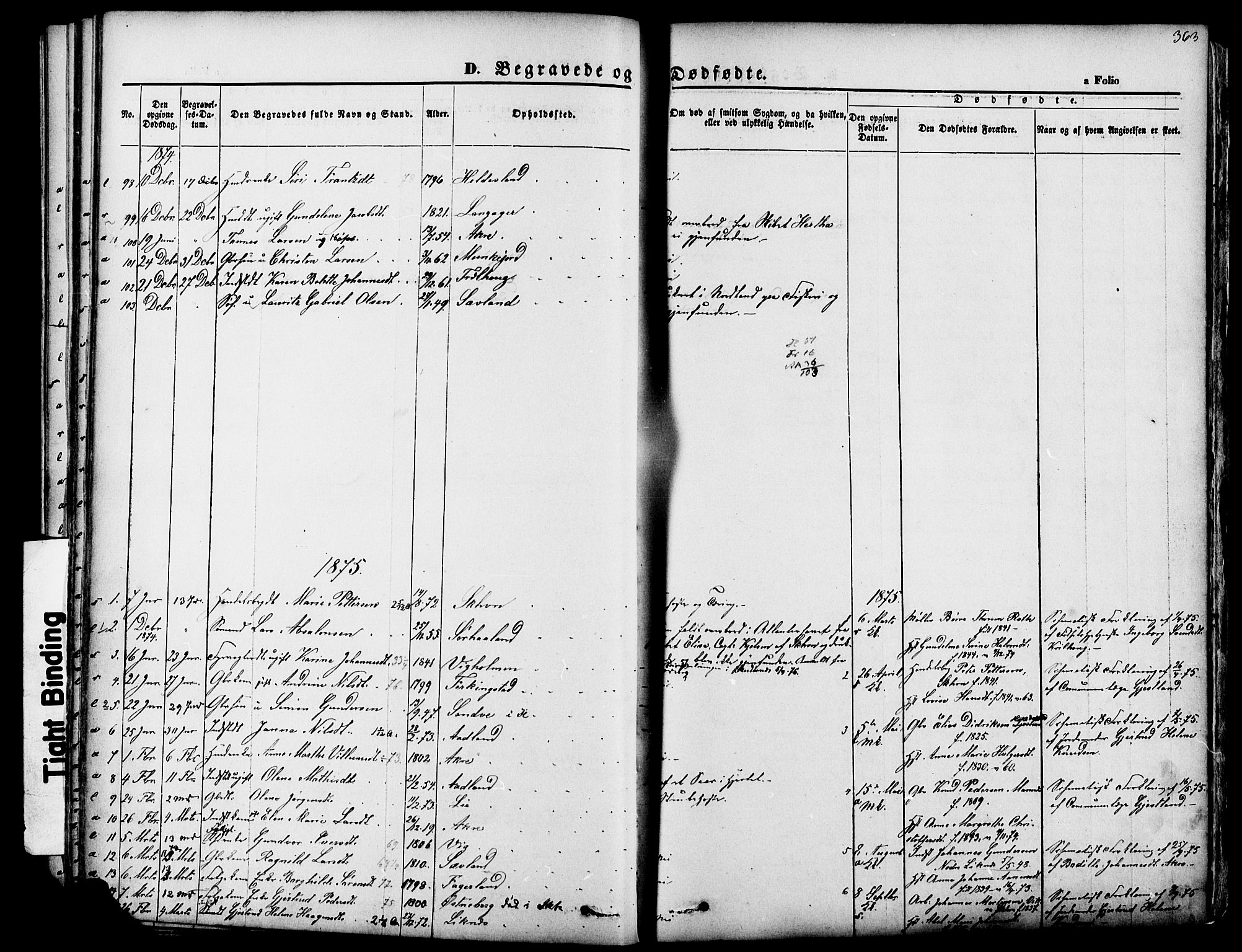 Skudenes sokneprestkontor, SAST/A -101849/H/Ha/Haa/L0006: Parish register (official) no. A 4, 1864-1881, p. 363