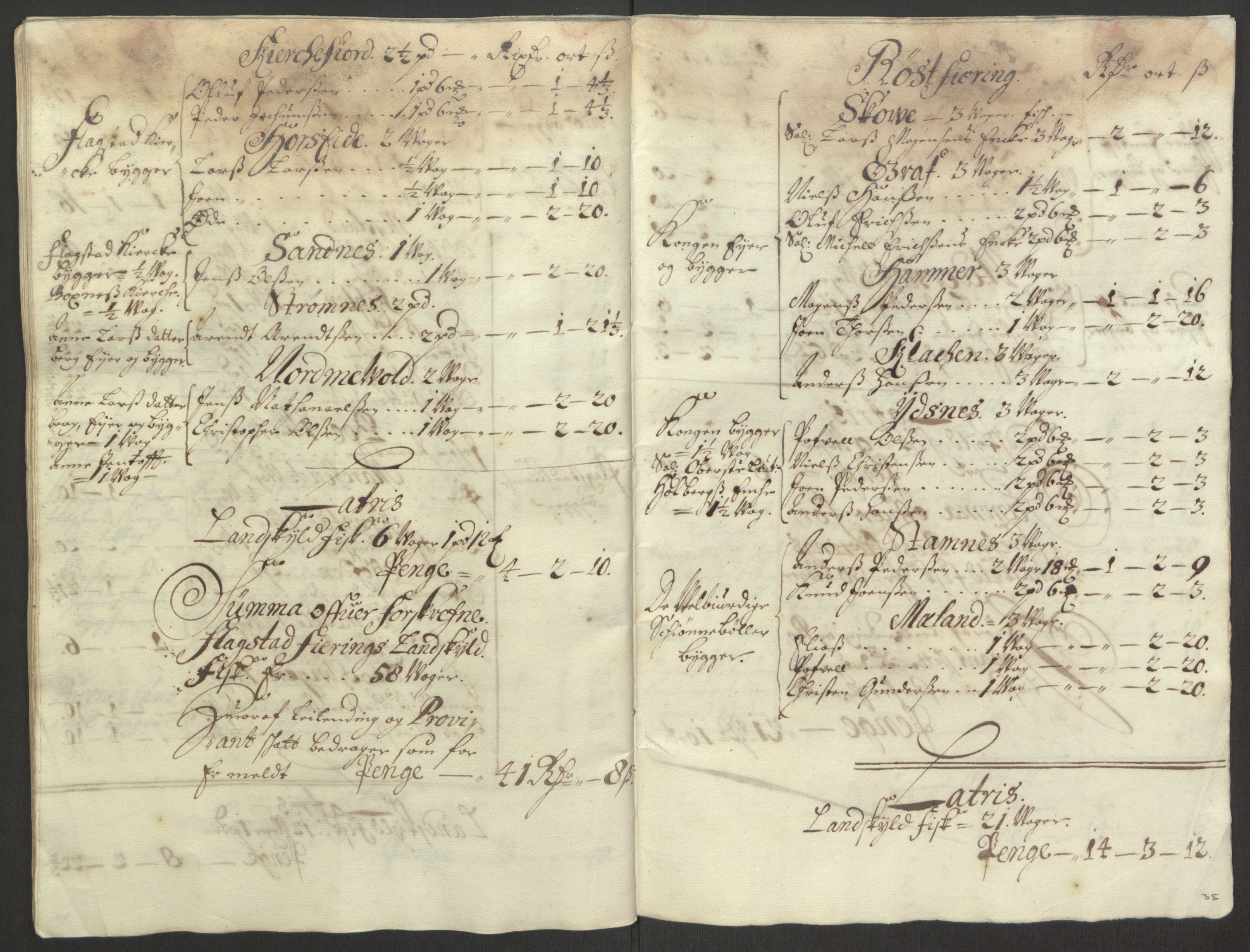Rentekammeret inntil 1814, Reviderte regnskaper, Fogderegnskap, RA/EA-4092/R67/L4677: Fogderegnskap Vesterålen, Andenes og Lofoten, 1694-1695, p. 49