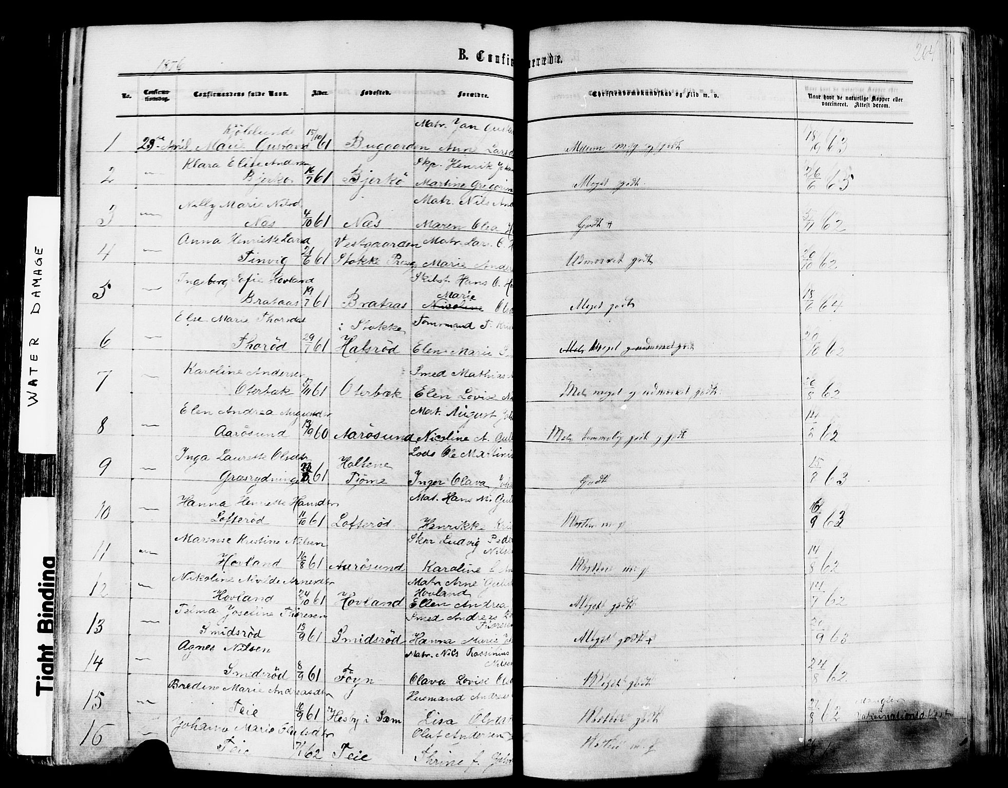 Nøtterøy kirkebøker, AV/SAKO-A-354/F/Fa/L0007: Parish register (official) no. I 7, 1865-1877, p. 264