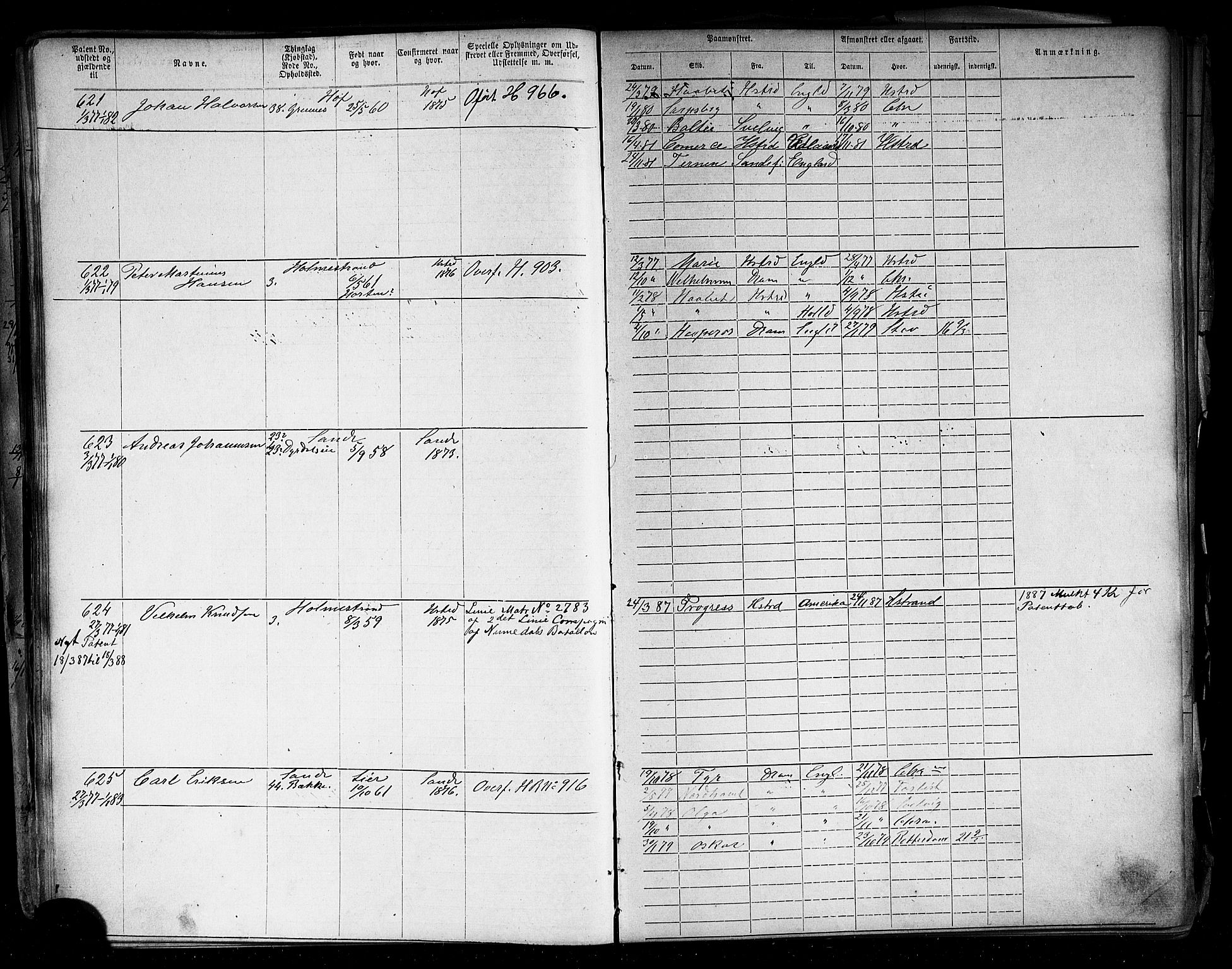 Holmestrand innrulleringskontor, SAKO/A-1151/F/Fb/L0003: Annotasjonsrulle, 1868-1886, p. 127