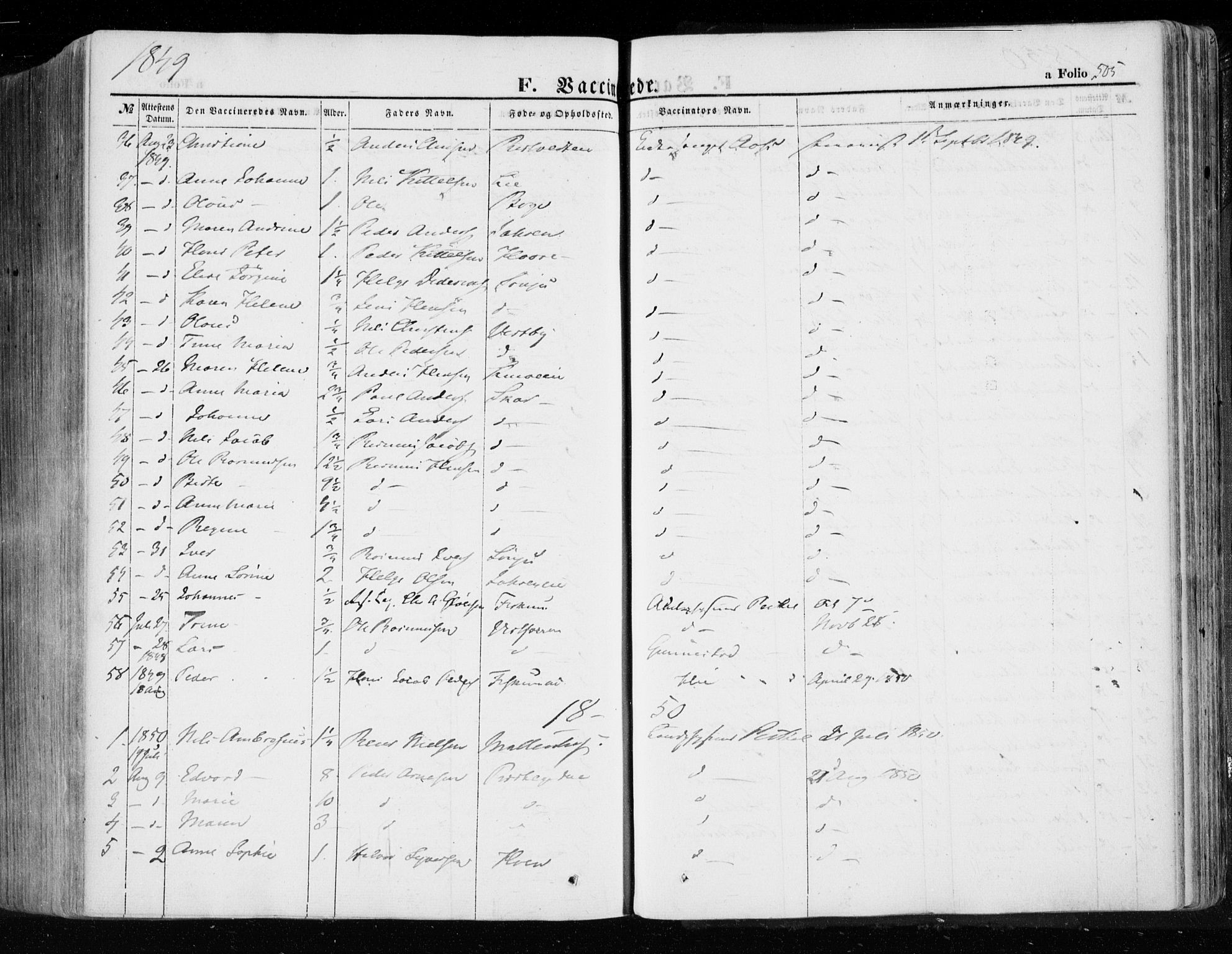 Eiker kirkebøker, SAKO/A-4/F/Fa/L0014: Parish register (official) no. I 14, 1846-1854, p. 505