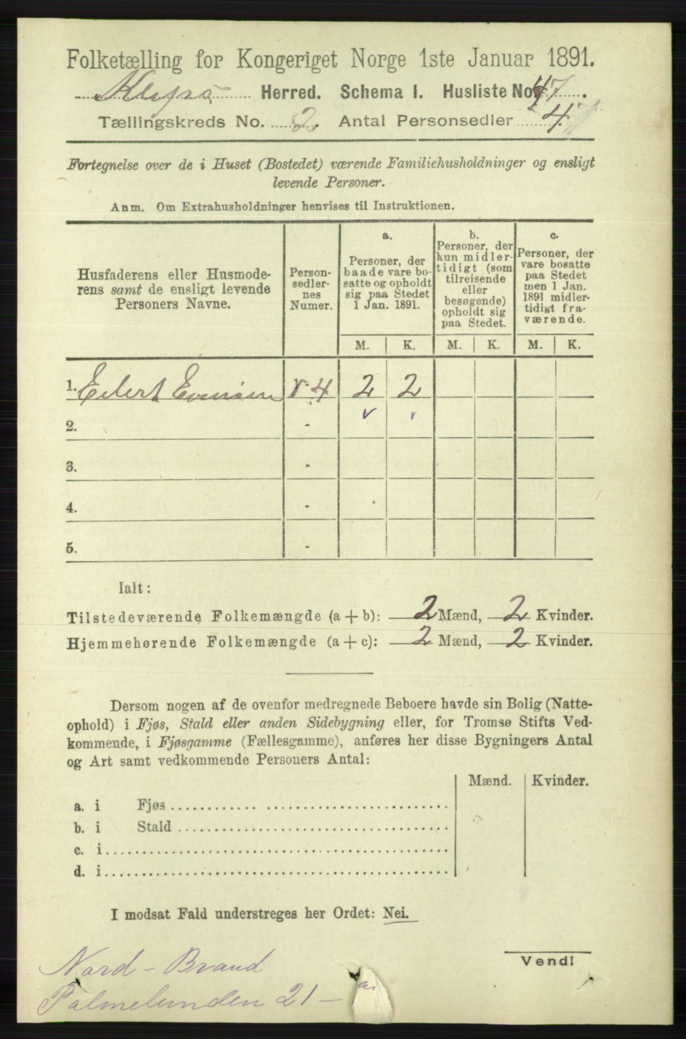 RA, 1891 census for 1120 Klepp, 1891, p. 355